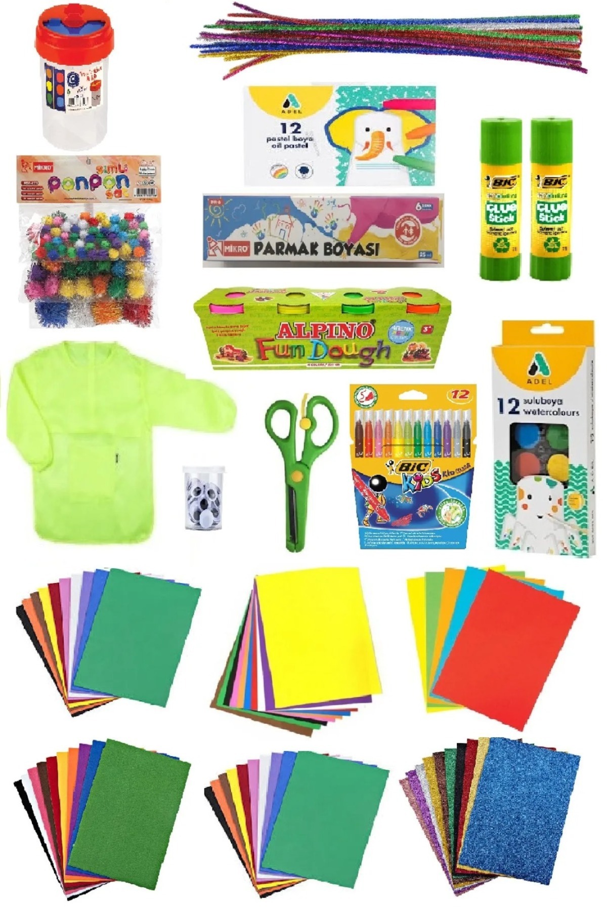 tüftürük 19 Parça Anaokulu Kreş Okul Kırtasiye Seti