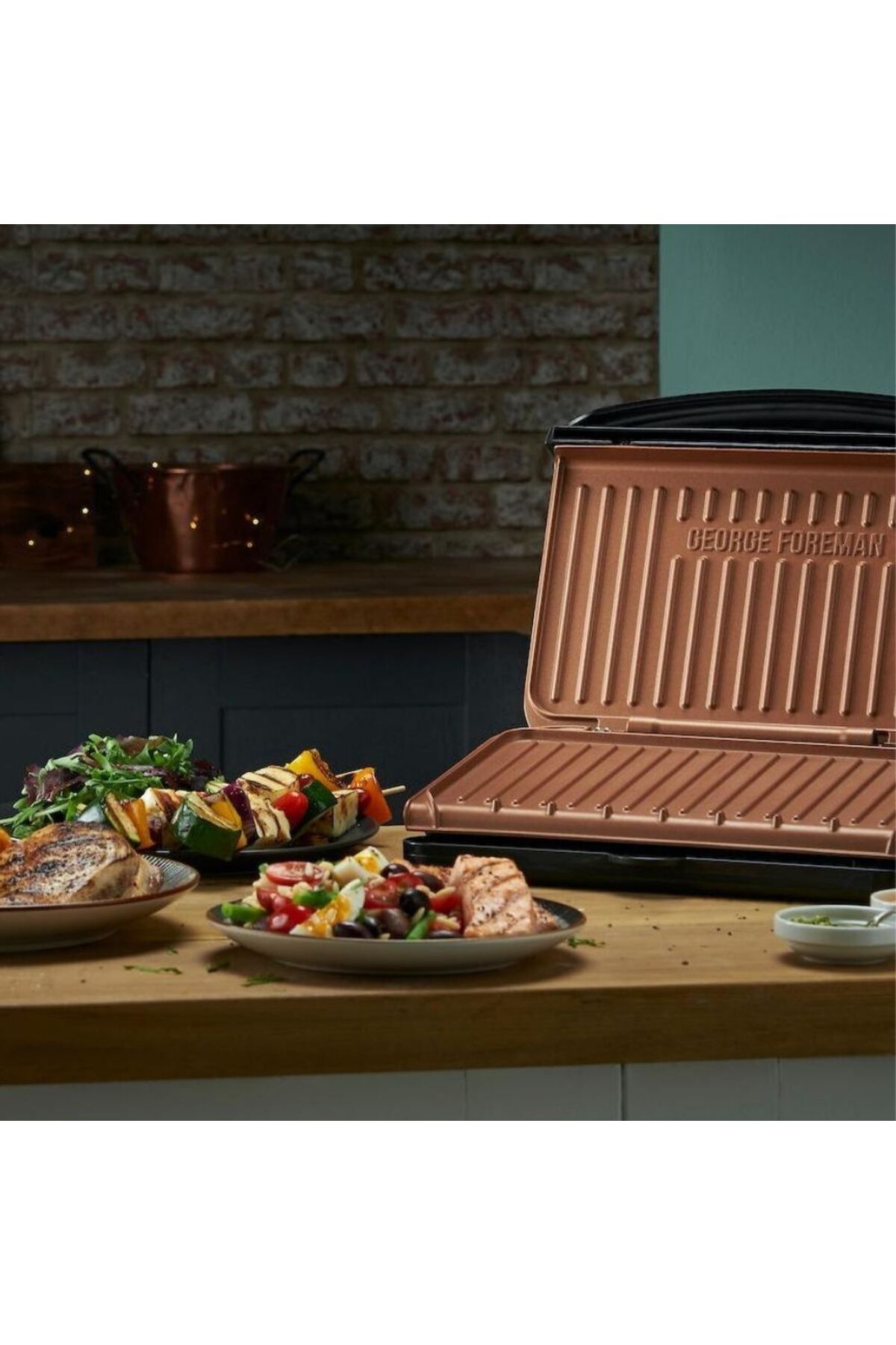 RUSSELL HOBBS George Foreman Fit Izgara Bakır(COPPER) Kontakt Izgara