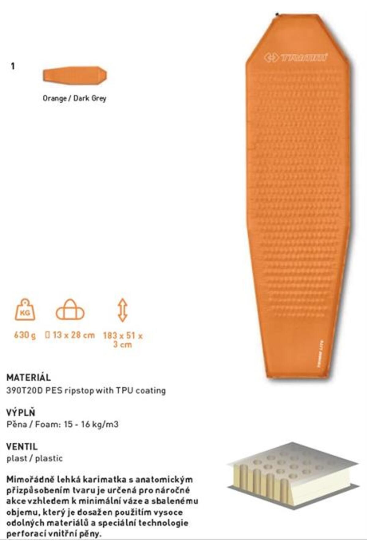 Trimm-Trimmlite Inflatable Mat - Orange 2