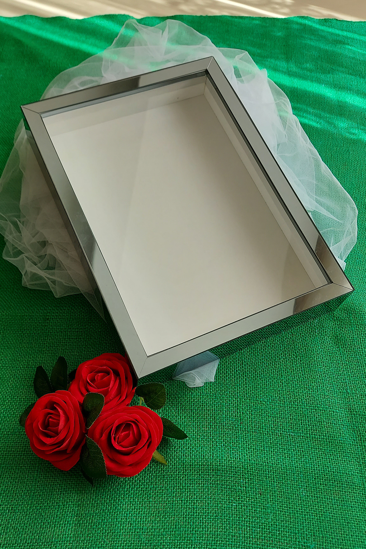 25x35 Cm Deep Memory Frame! New Fashion Rose Boxes! Engagement Flower Design!