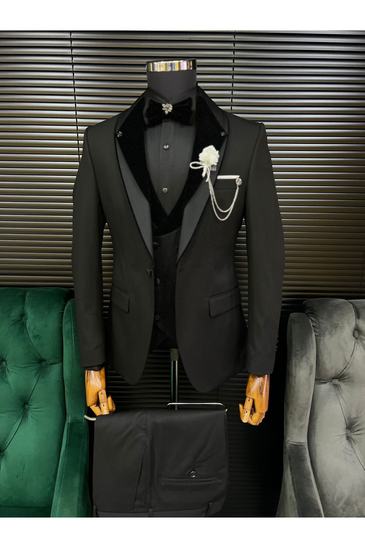 terzi ayhan Yeni Siyah Damatlık 017 Model görsel 2