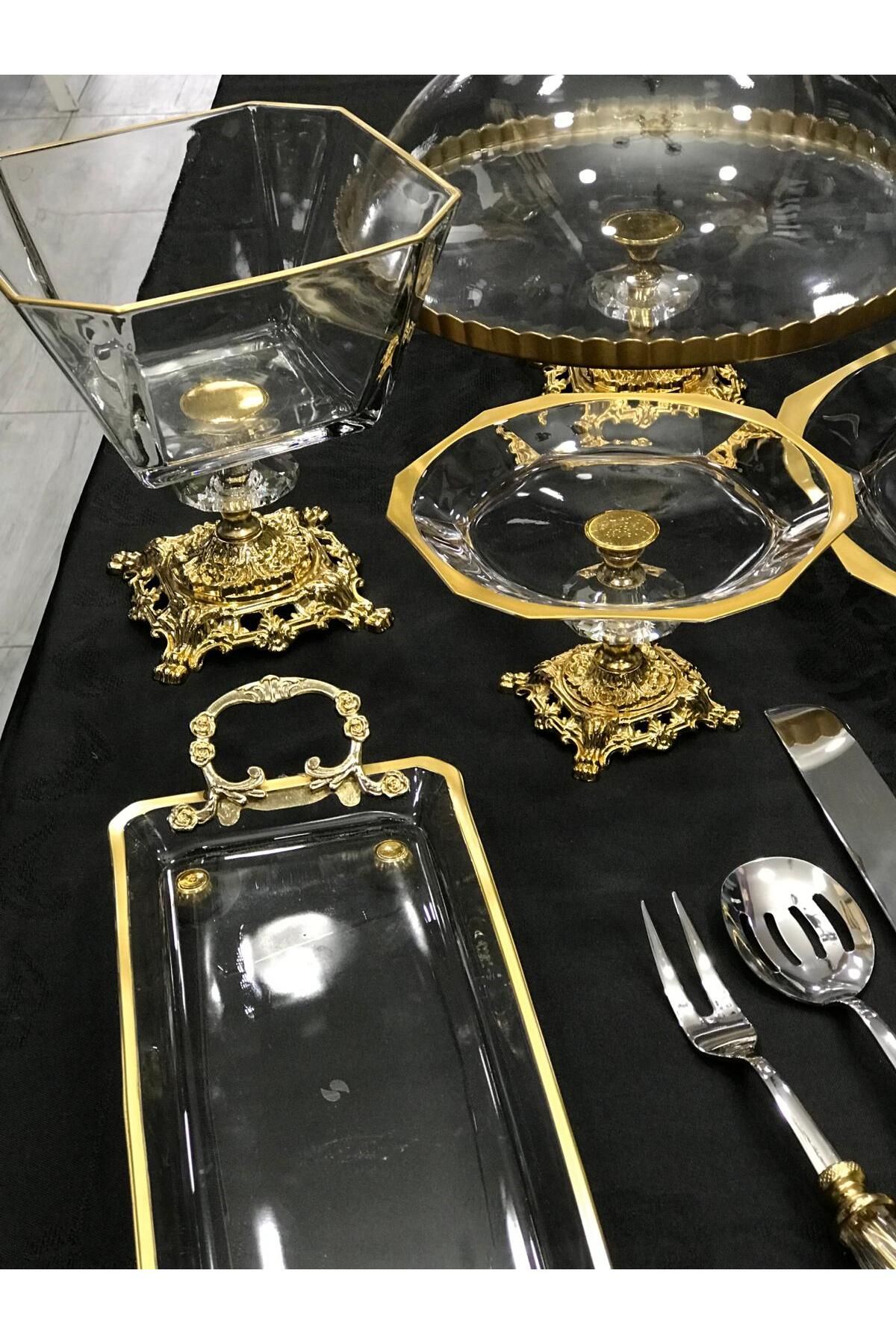 Santara-Avangard Gold Casting Leg Magnificent Set Composed of 6 Presentation and Special Design 5-Piece Service Set 3