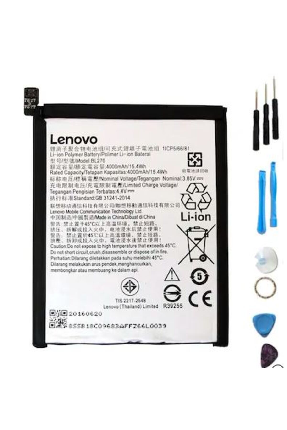 Beruflic Lenovo K6 Note Bl270 Batarya Pil K53A48 +Tamir Seti -2020Li