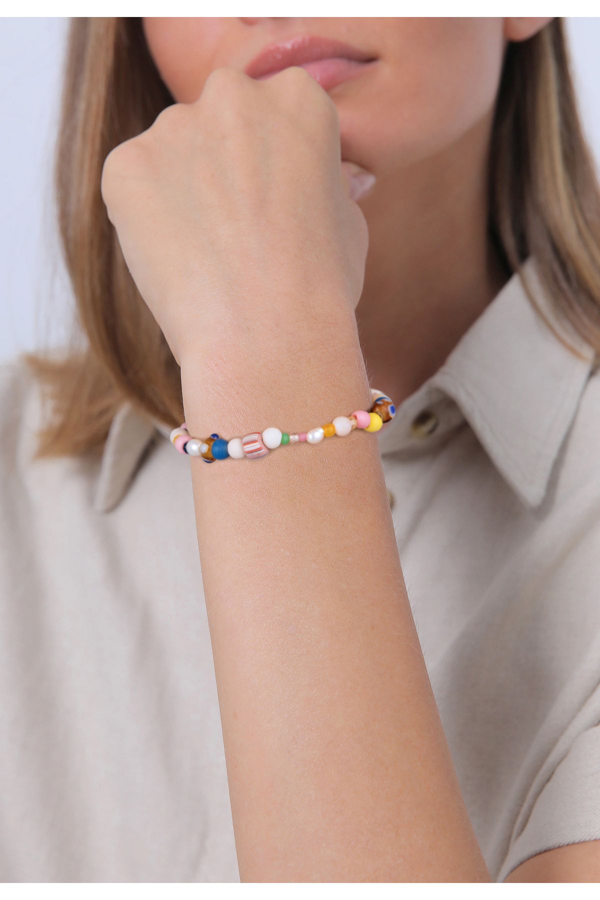 ELLI-Sommermix Bunt-Armband aus 925er Silber – Perlen und Edelsteine 4