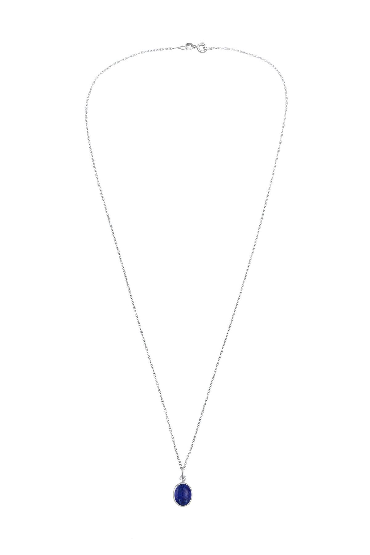 ELLI-Halskette Lapislazuli Edelstein Anhänger Oval 925 Silber 3