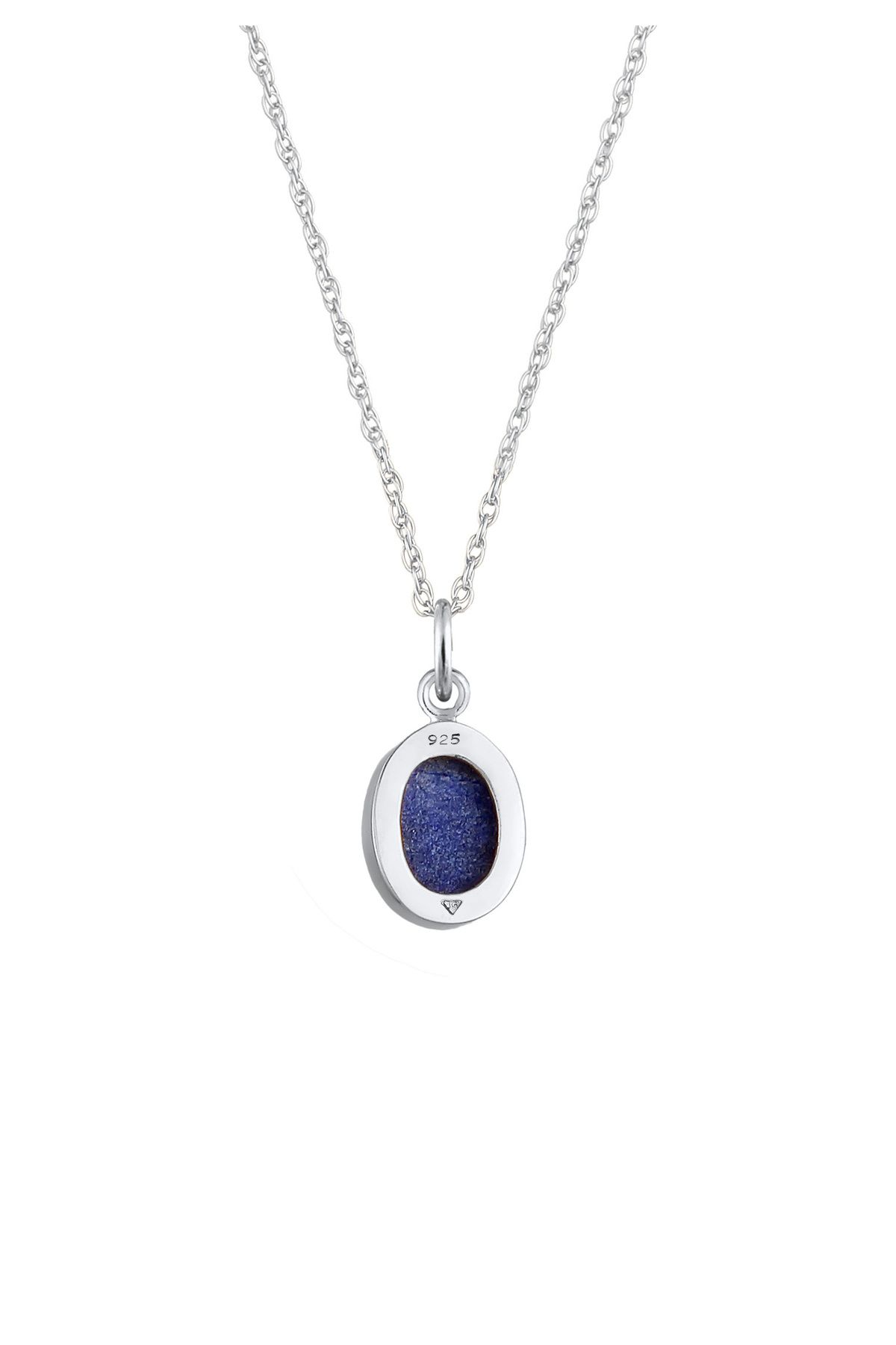 ELLI-Halskette Lapislazuli Edelstein Anhänger Oval 925 Silber 4