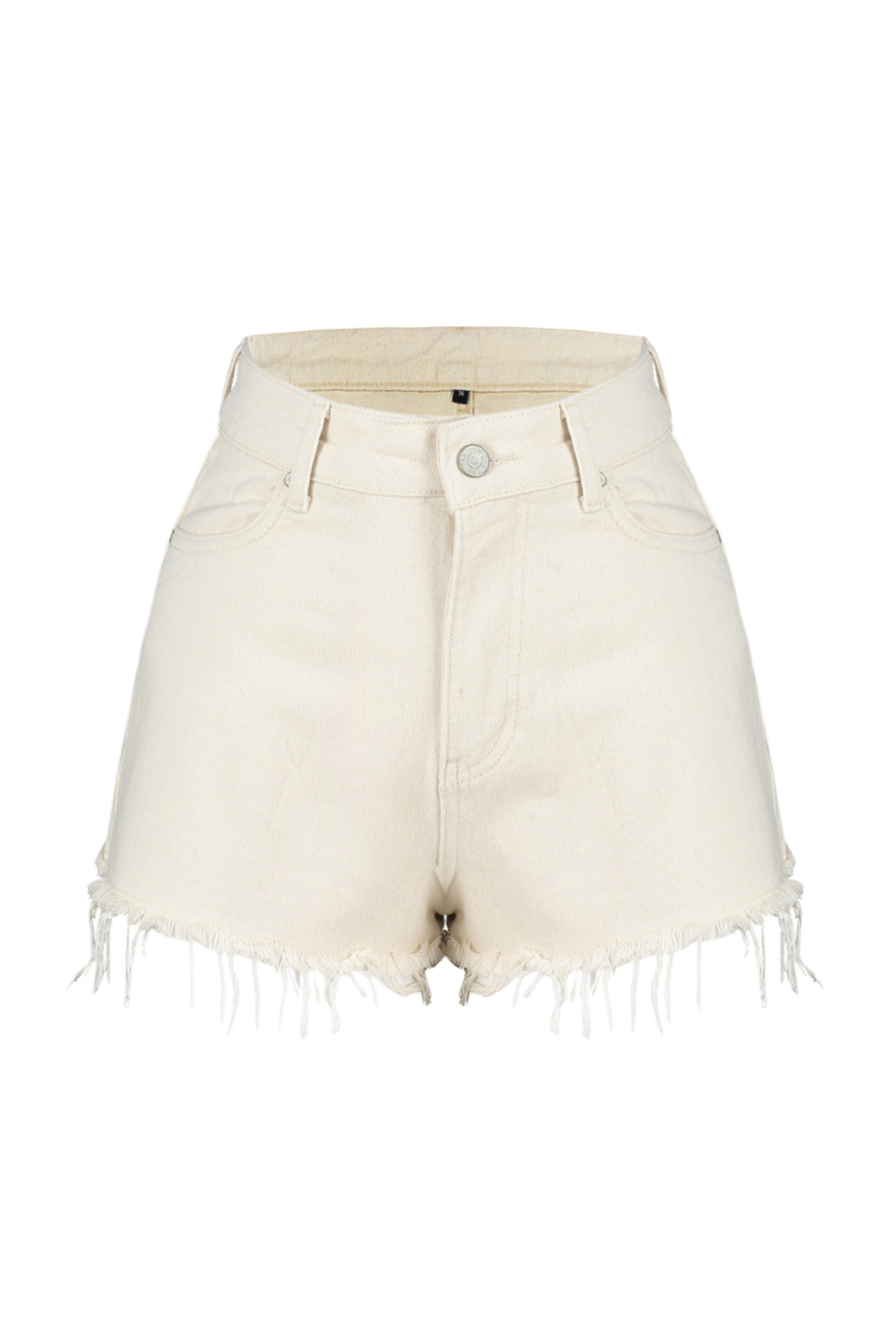 Trendyolmilla  Ekru Denim Nakışlı Plaj Şort TBESS24SR00007 - Görsel 7