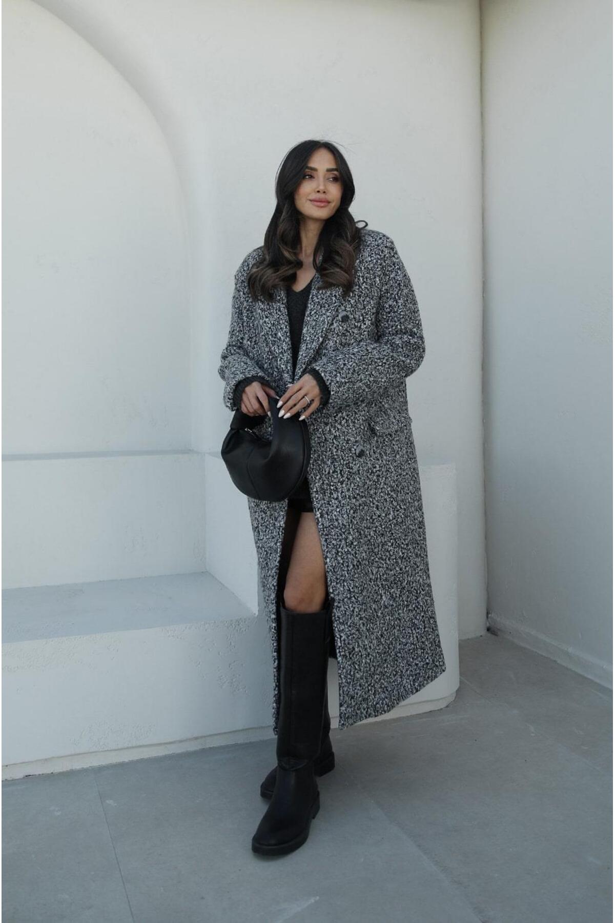 Gray Loki Boucle Coat