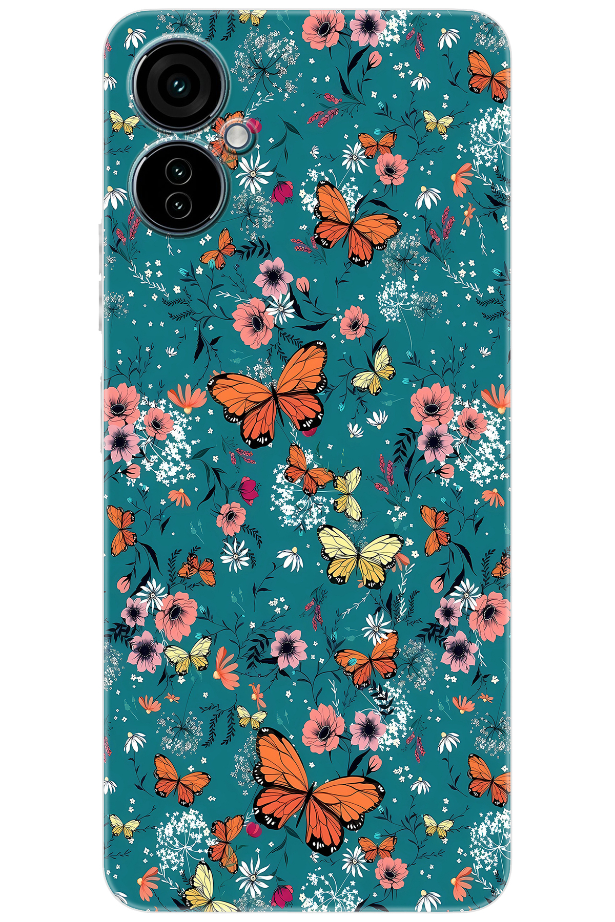Tecno 19 NEO (CH6i) Compatible Sheath Pattern Printed Silicone Butterfly NGO:680 CP-X811dBP