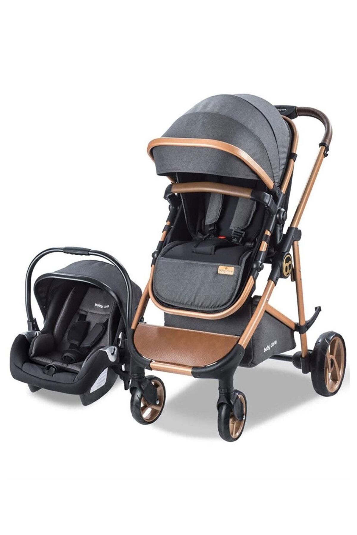 Уход за ребенком Babycare Exen Алюминиевая дорожная система Детская коляска Gold B6810C300SS1