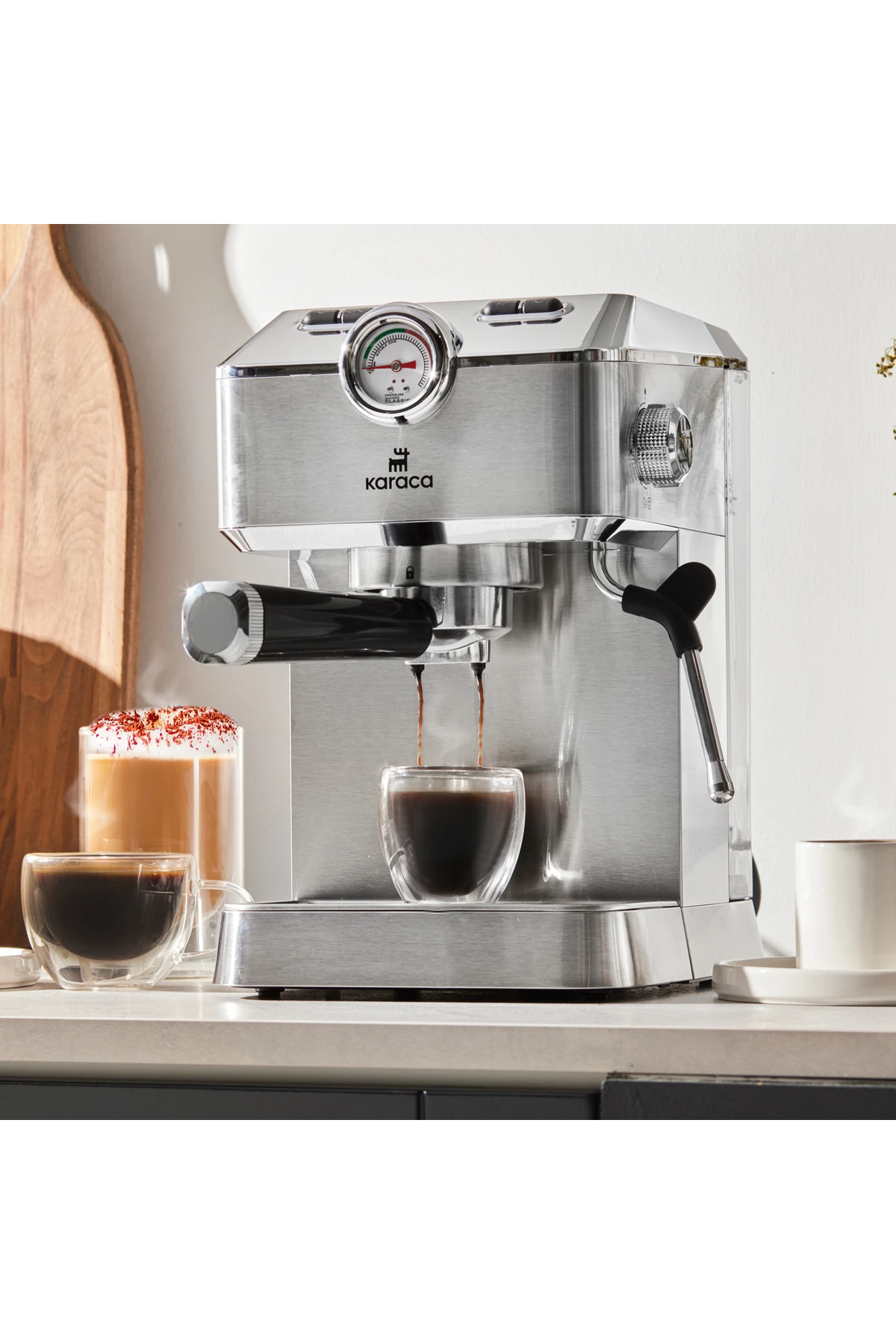 Coffee Art Süt Köpürtücülü 20Bar Basınçlı Premium Espresso, Latte, Cappuccino, Americano Makinesi 7