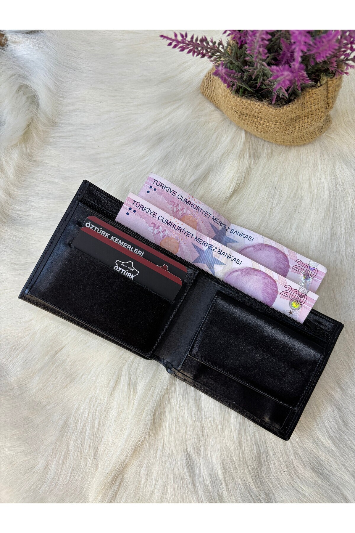 GENUINE LEATHER MULTIFUNCTIONAL GENUINE LEATHER BLACK SKIN WALLET