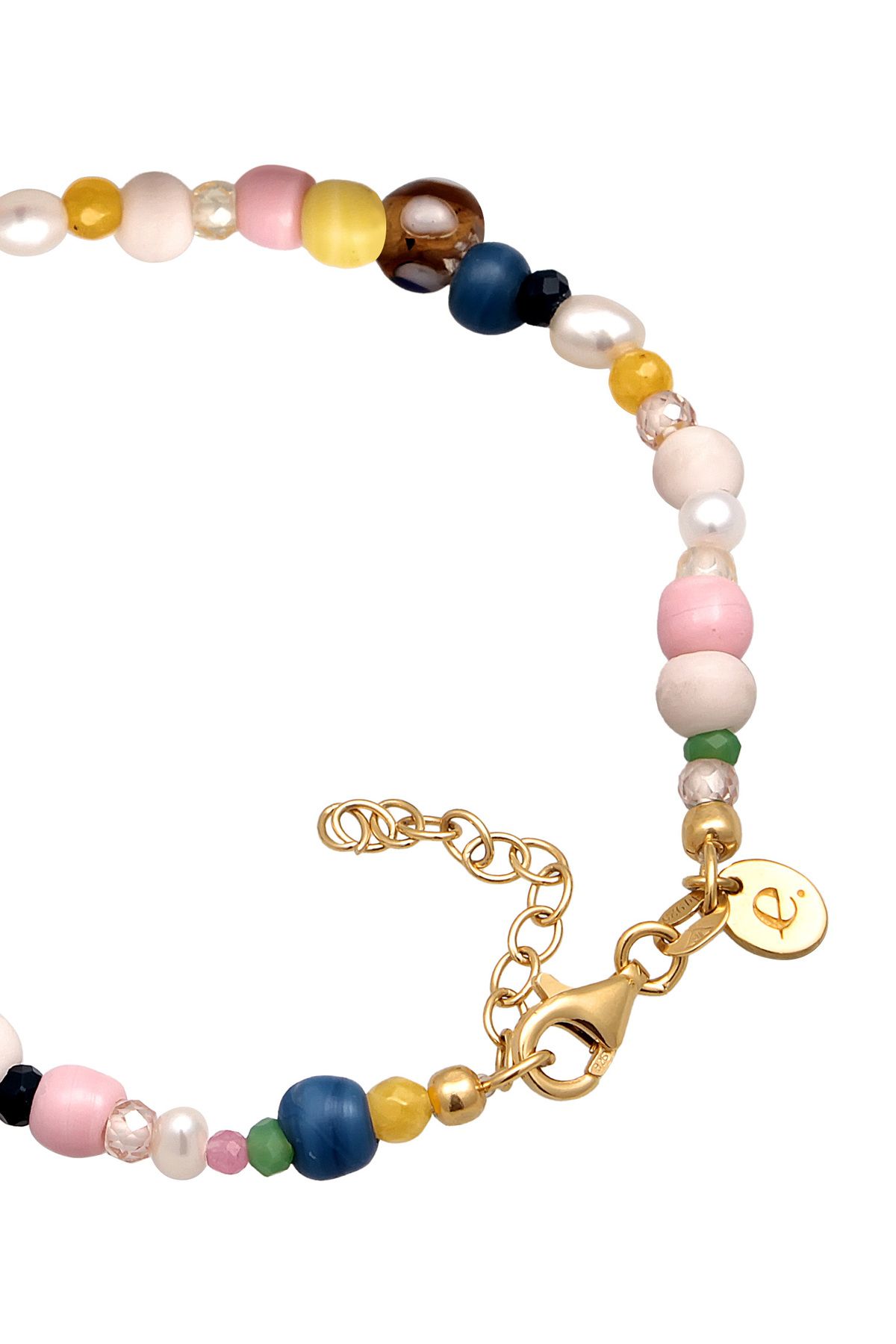 ELLI-Sommermix Bunt-Armband aus 925er Silber – Perlen und Edelsteine 3