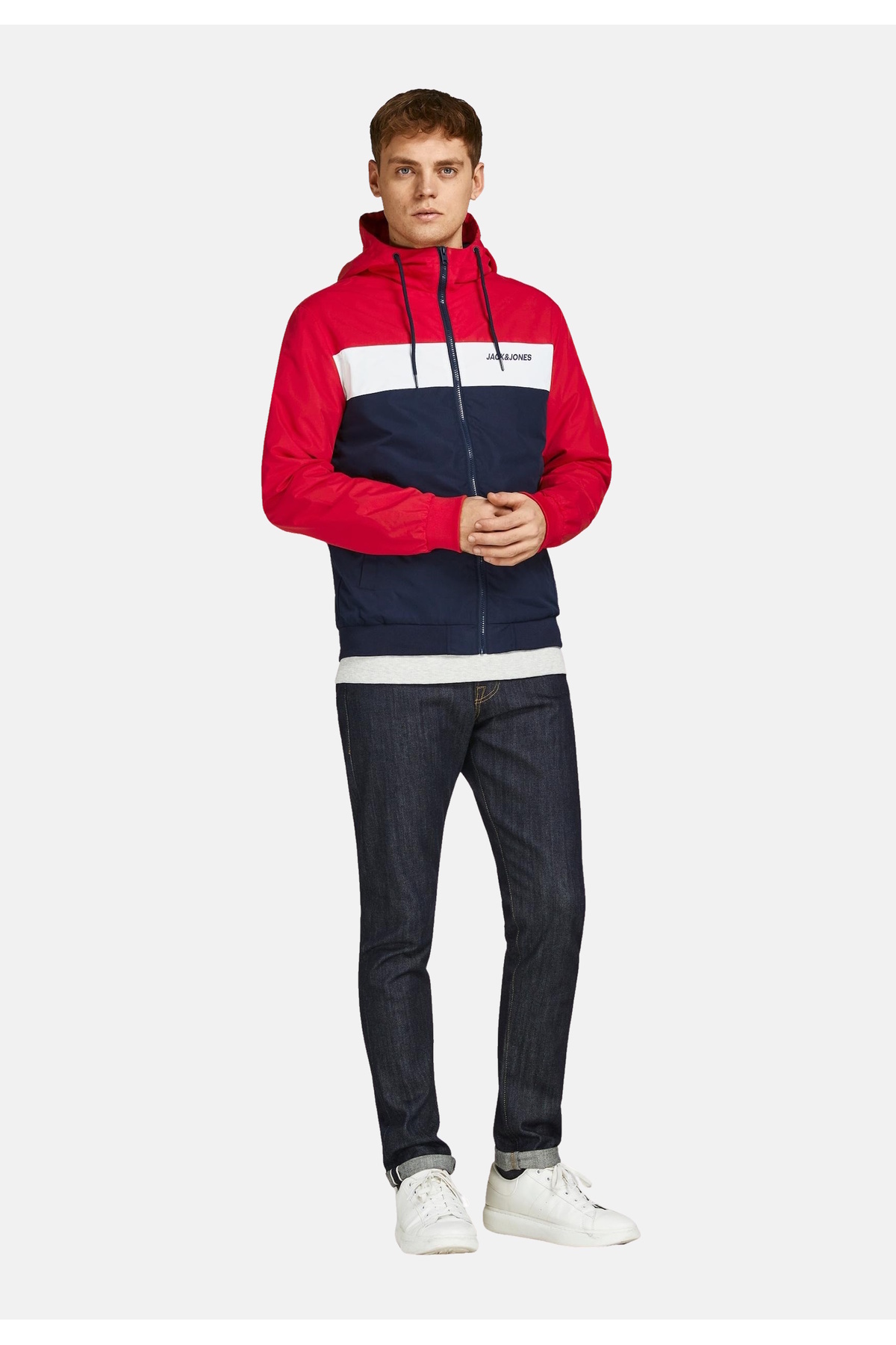 کت جک اند جونز مردانه پلی استر قرمز  بلوک رنگی Regular/رگولار    بامبر کژوال/روزمره | Jack & Jones P-zal-antjed-2022-146 CN - تصویر 4