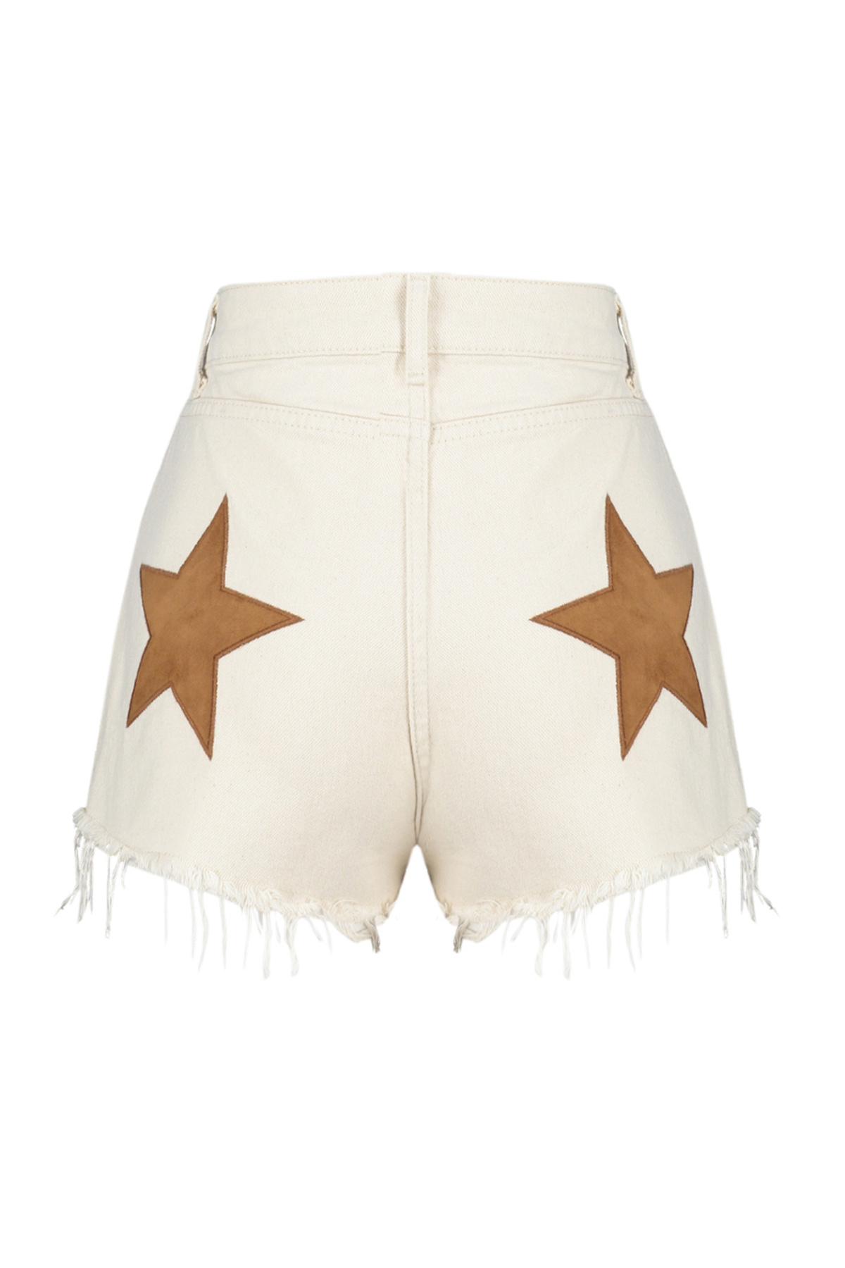 Trendyolmilla  Ekru Denim Nakışlı Plaj Şort TBESS24SR00007 - Görsel 8