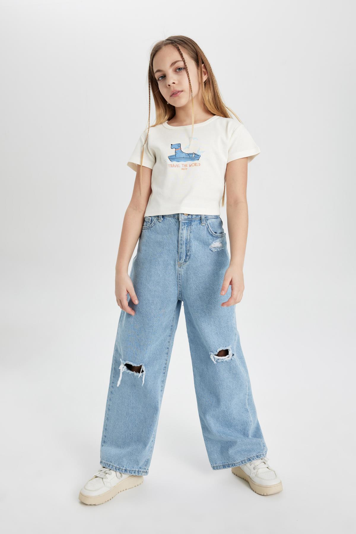 تی شرت دخترانه دفاکتو | C2217A824SM Defacto - Image 2