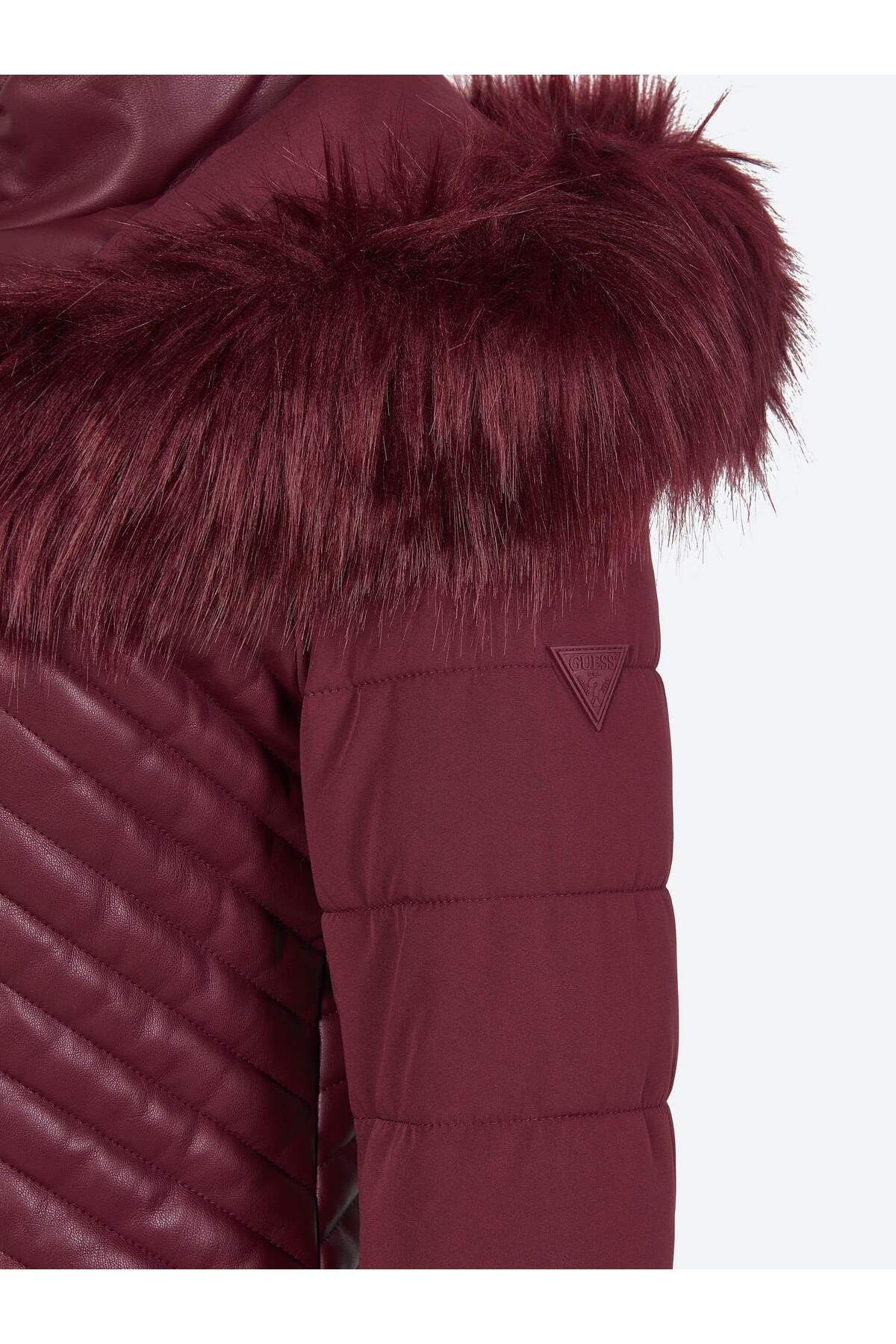 Guess maroon coat 2025