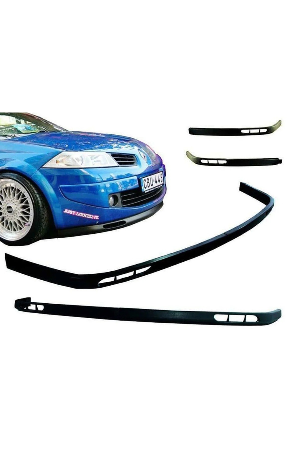 autovision Laguna Uyumlu Unıversal Lip Plastik Dil Ön Ek Karlık Tampon Eki 2 Parça