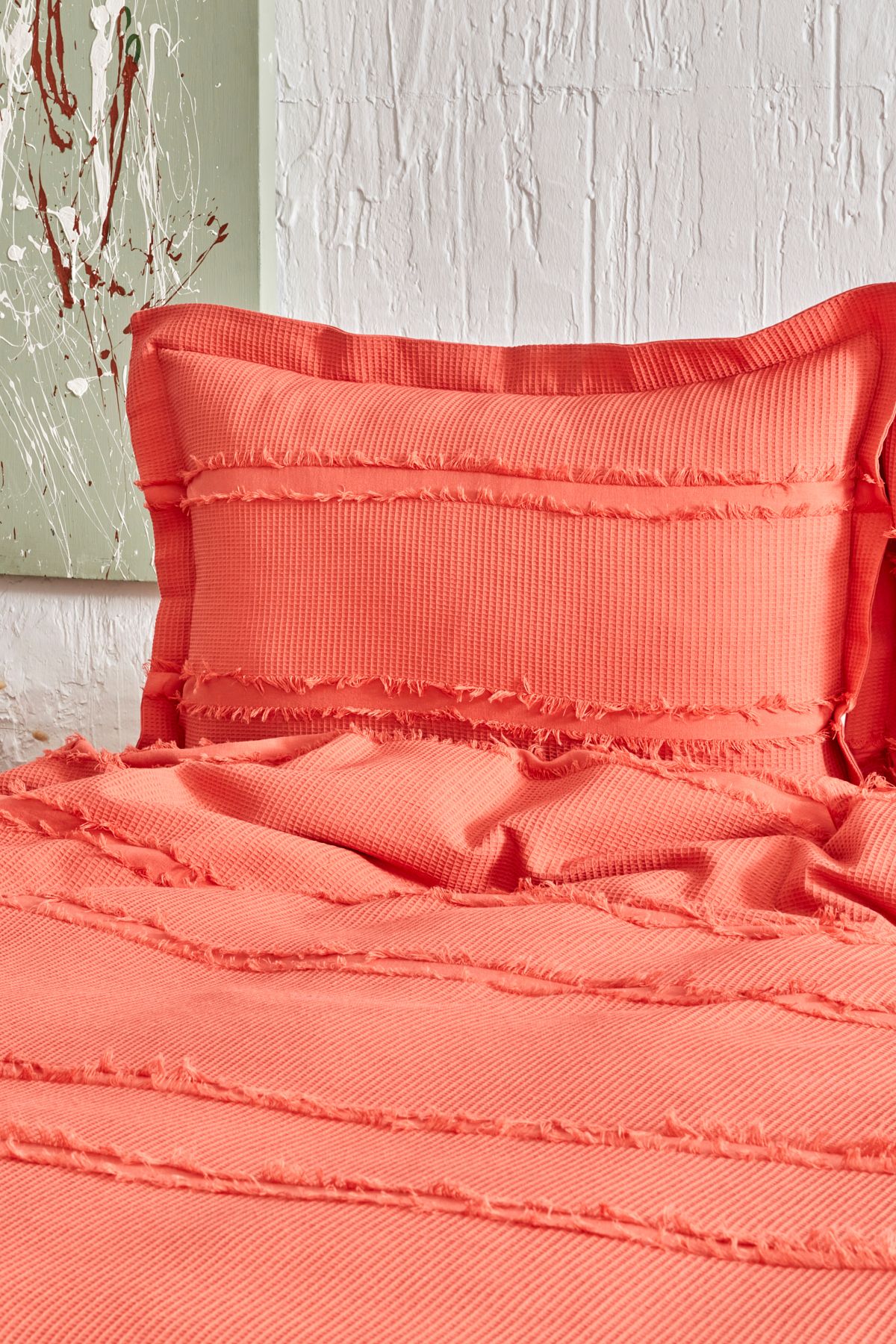Karaca Home-Hazel Single Bedspread Set Red 5
