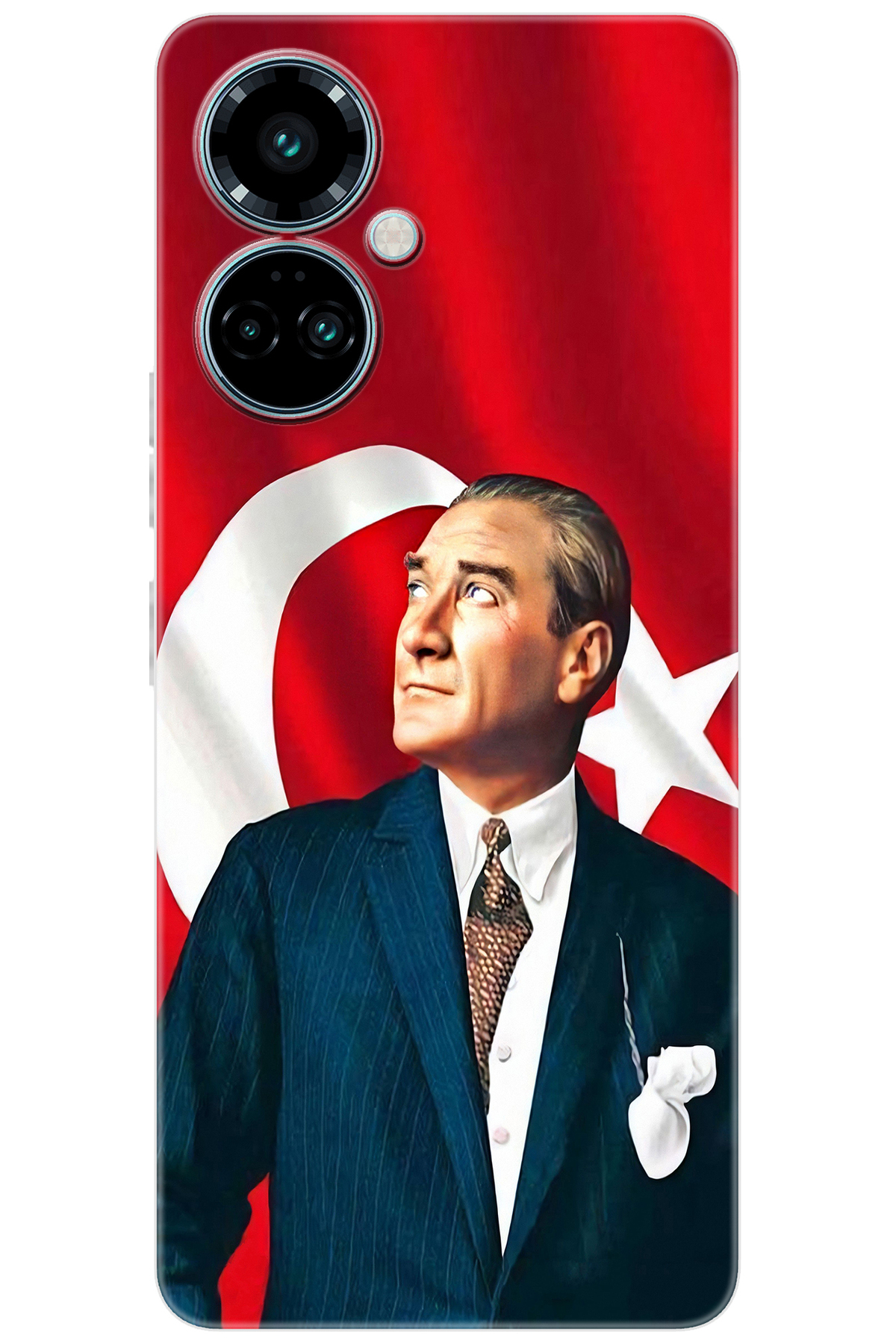 Tecno 19 PRO (CI8n) Compatible Sheath Pattern Printed Silicone Ataturk NGO:105 CP-ke2zQXF