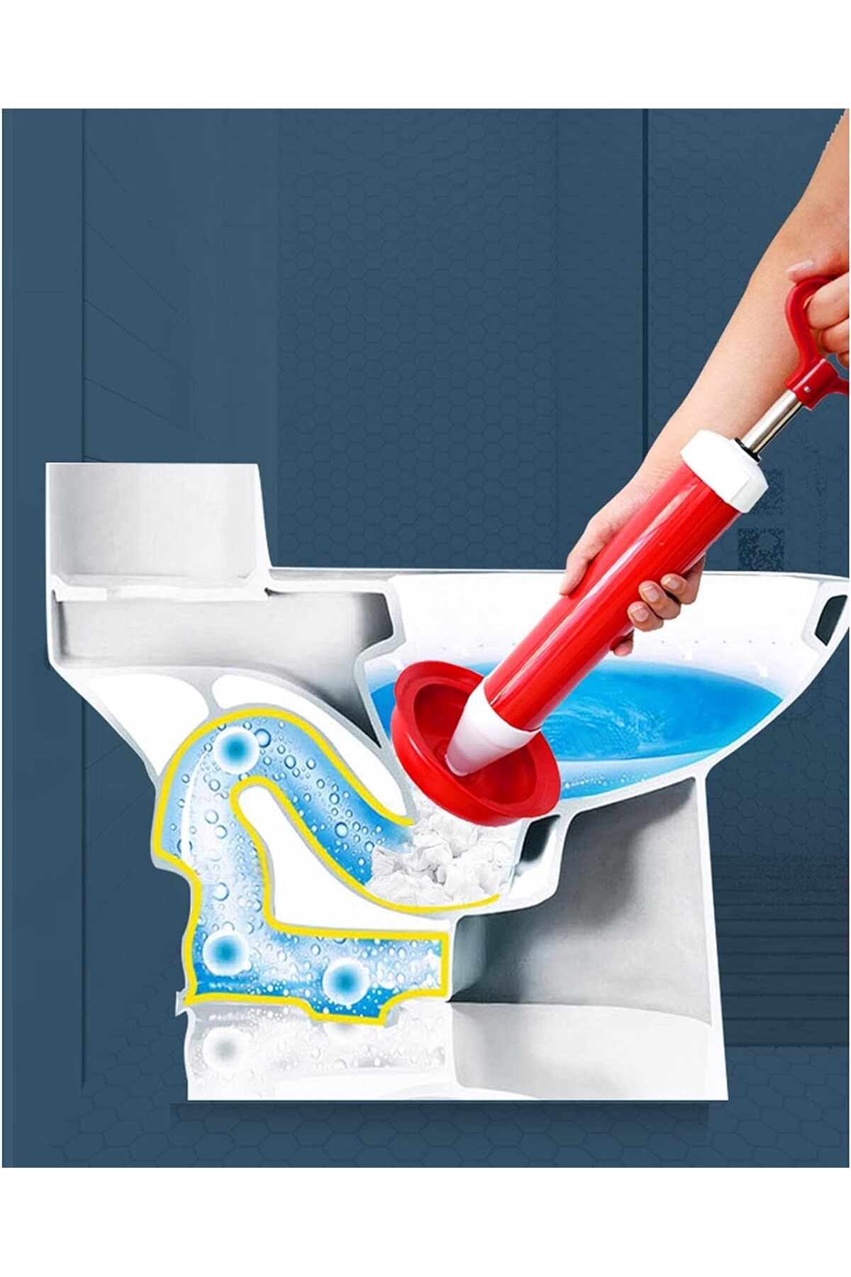 Wc Tuvalet Tıkanıklığı açma Pompası Kauçuk piston Klozet pompası lavabo gider açıcı Pompa
