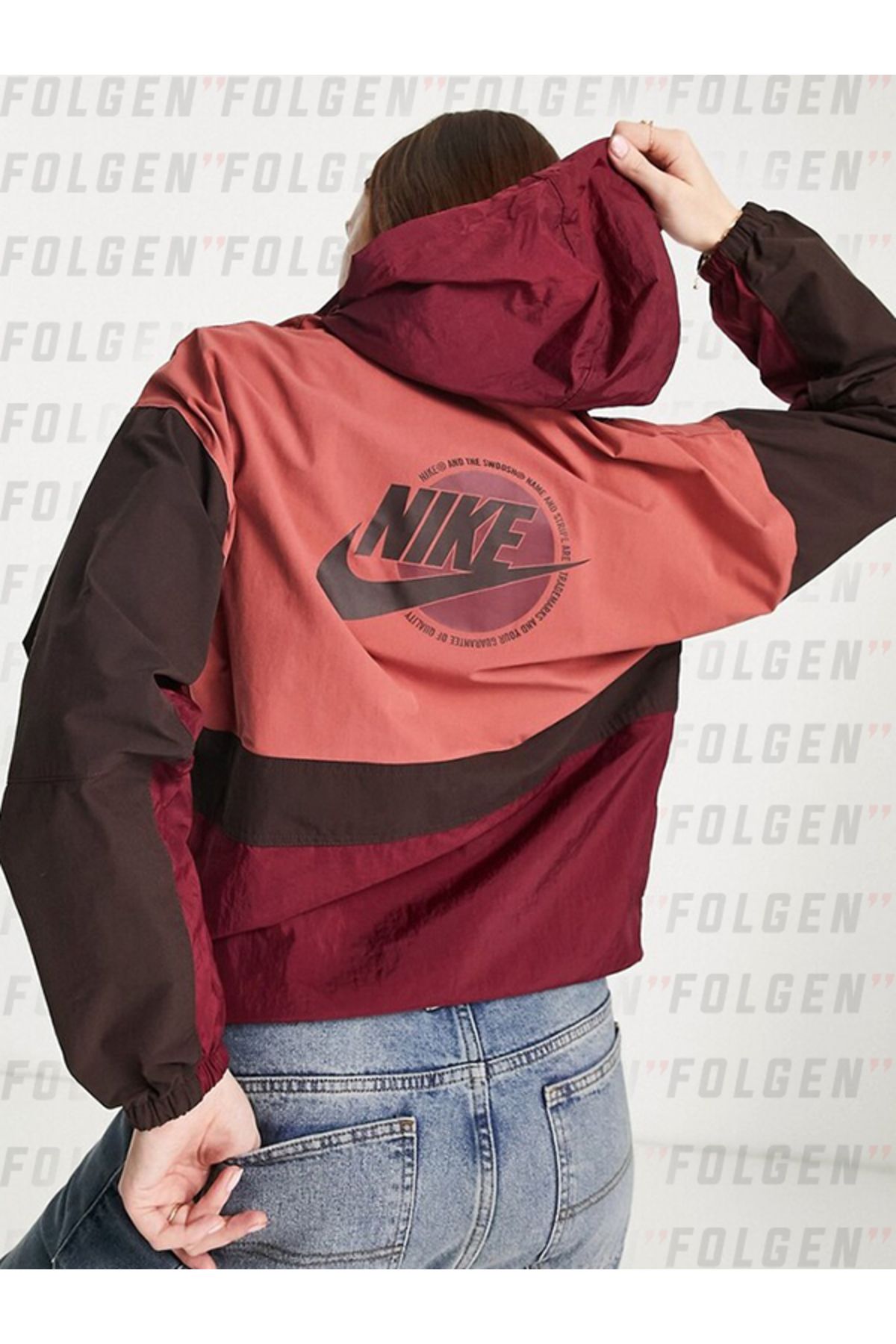 Nike Sportswear Revolution Women s Sports Utility Half Zip Jacket Dark Yar m Fermuarl Hoodie Ceket Fiyat Yorumlar Trendyol