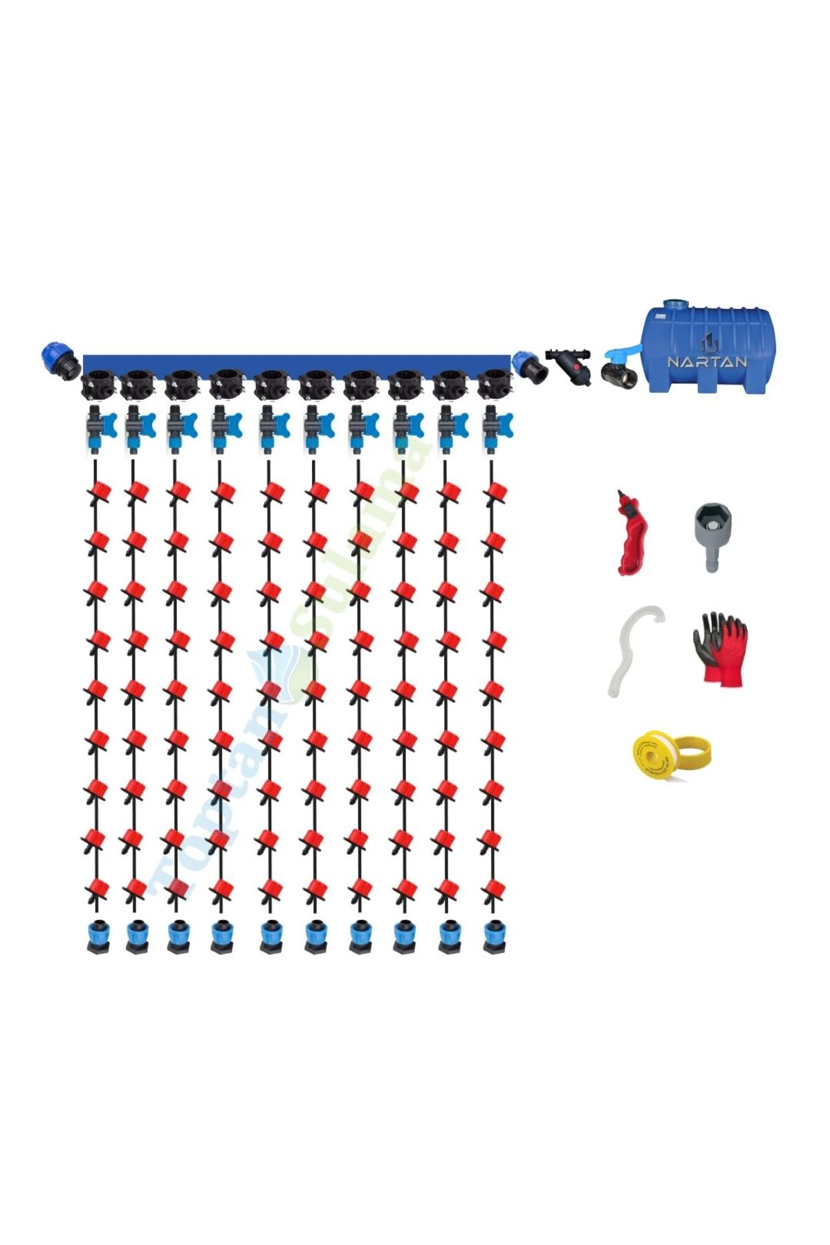 Nartan Damla Sulama Seti Pro - Kangal Boru, Damlama Borusu Hobi Bahçesi