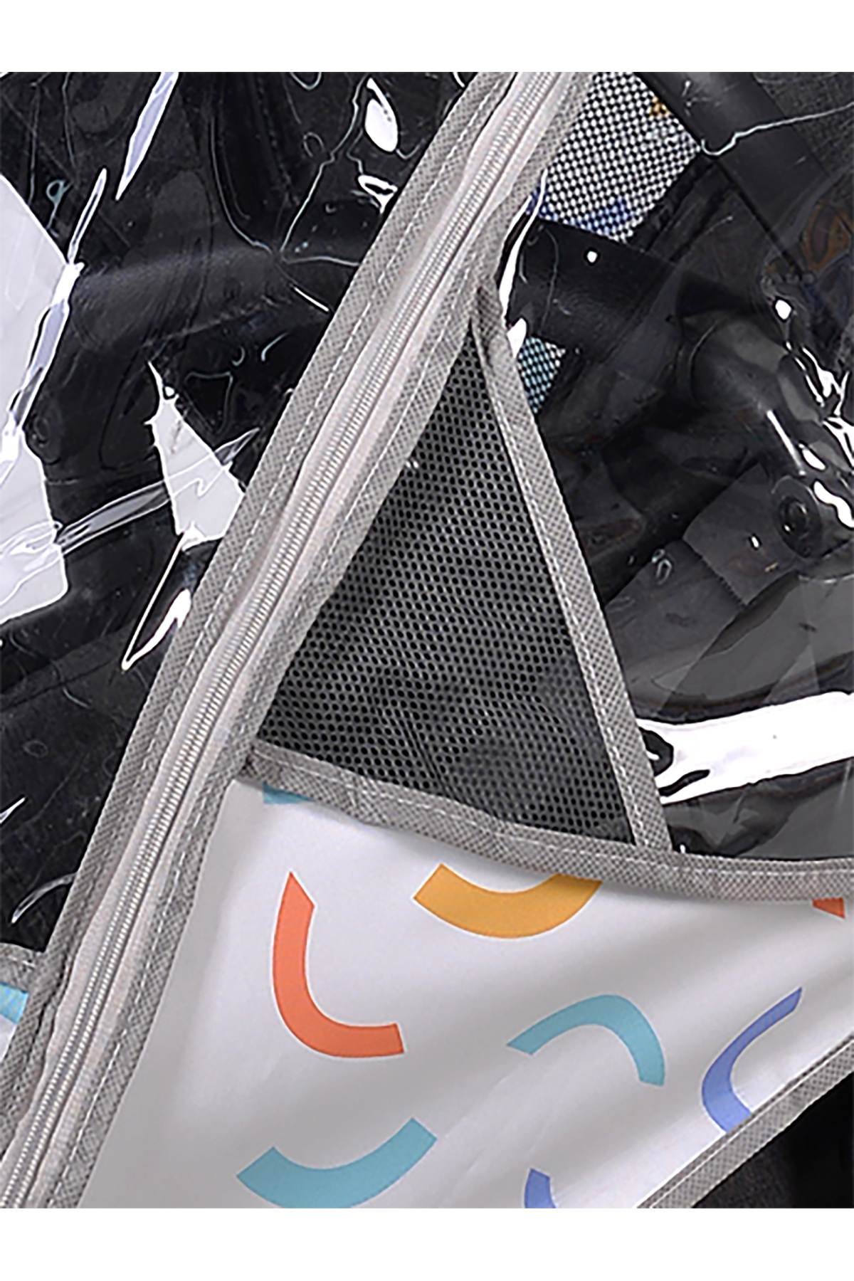 SafeMom Oxford Bebek Arabası Yağmurluğu Şeffaf fotoğrafı 3 (önizleme)