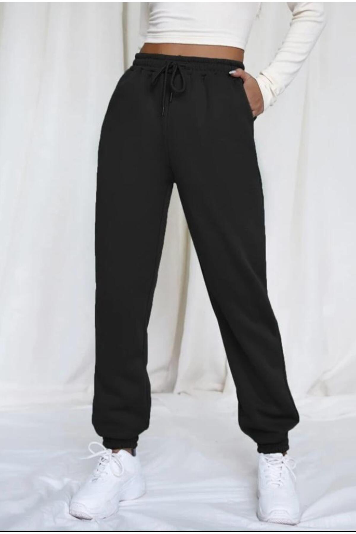 Bedruckte Jogger-Jogginghose für Damen mit hohem Bund - 