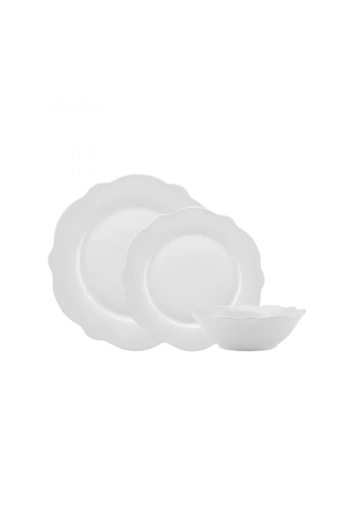 Karaca-Daisy New Bone Geschirr-Set für 4, 12-teilig, Teller und Schalen, Geschirr-Set 1