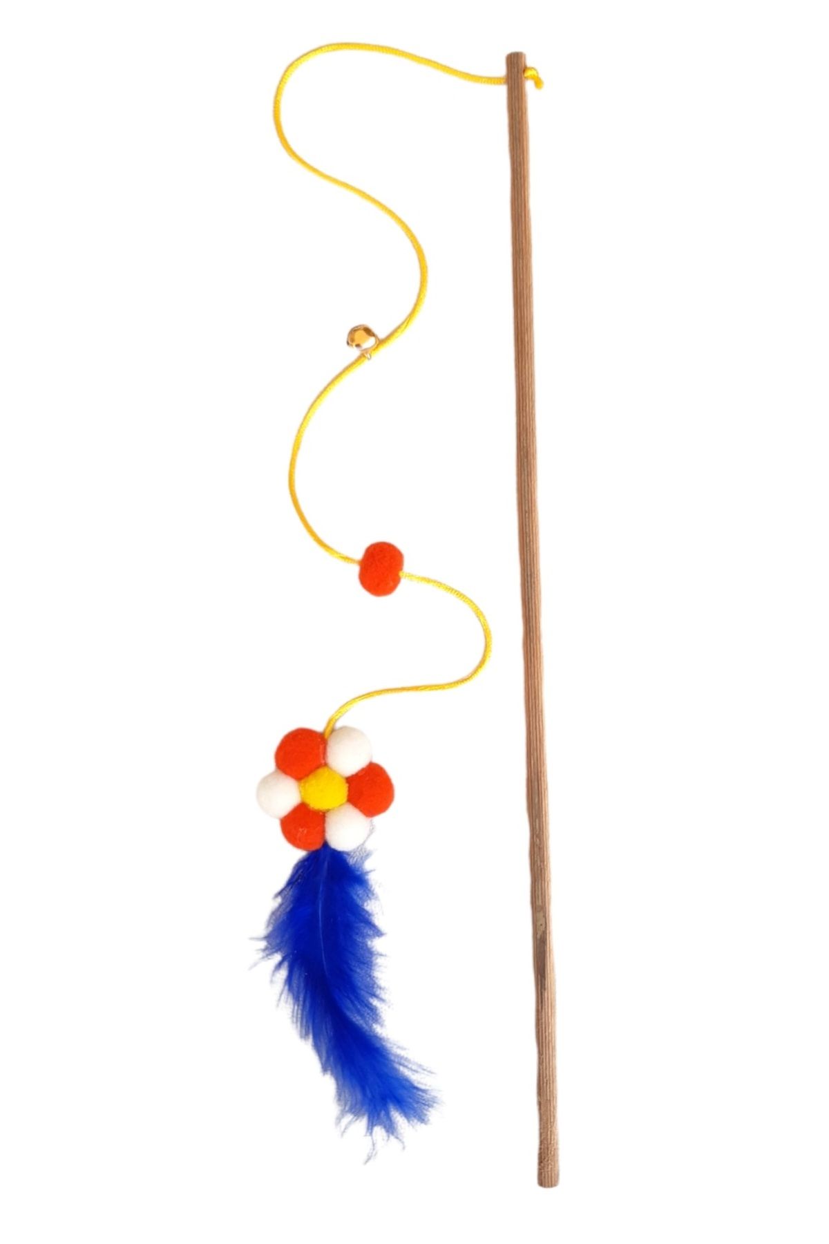 Be Cat Pompom Daisy Figured Bell Cat Fishing Rod - Pack of 5