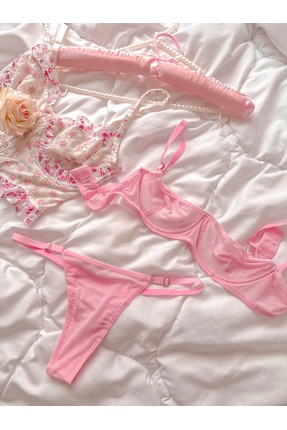 edde Basic Pink Balenli Bra Set