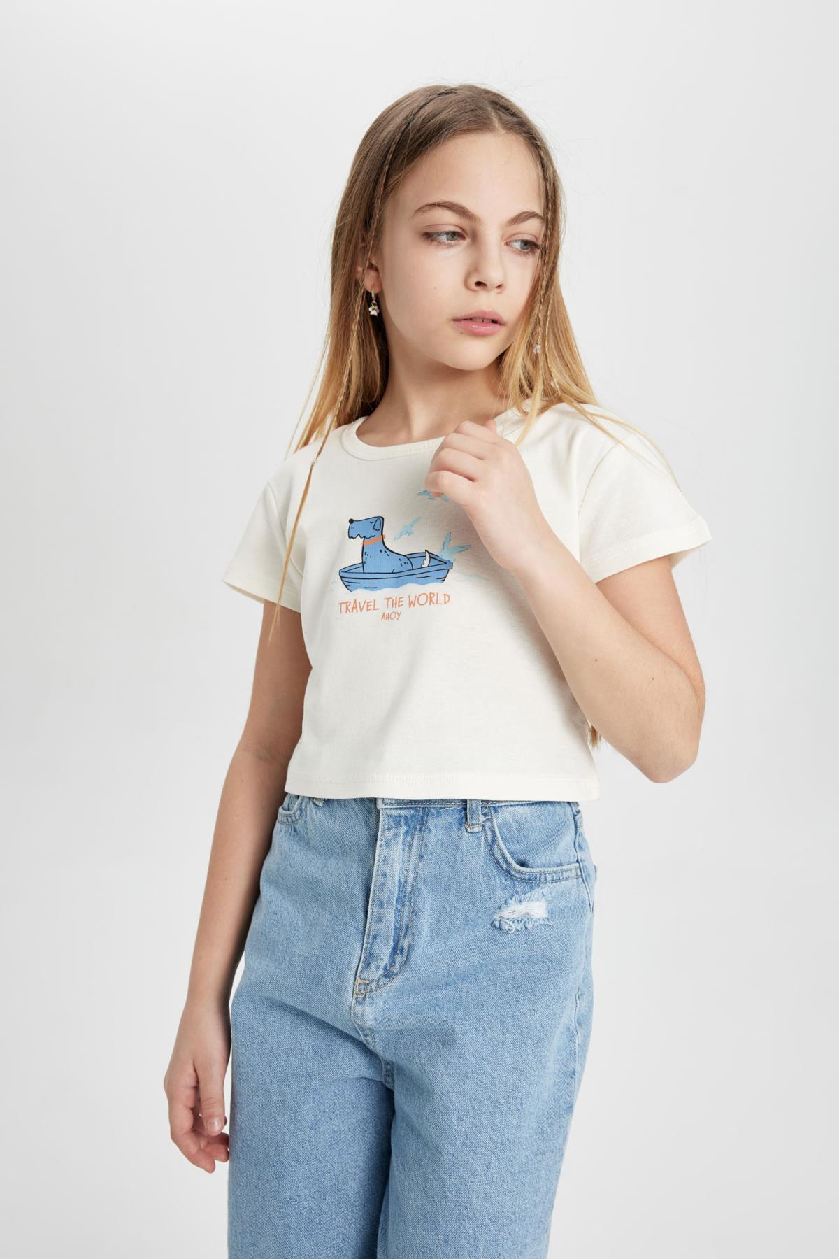 تی شرت دخترانه دفاکتو | C2217A824SM Defacto - Image 3