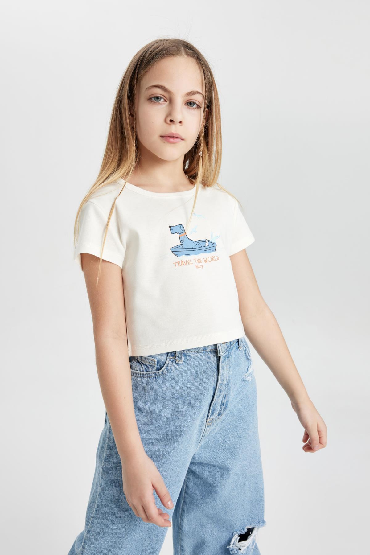 تی شرت دخترانه دفاکتو | C2217A824SM Defacto - Image 4