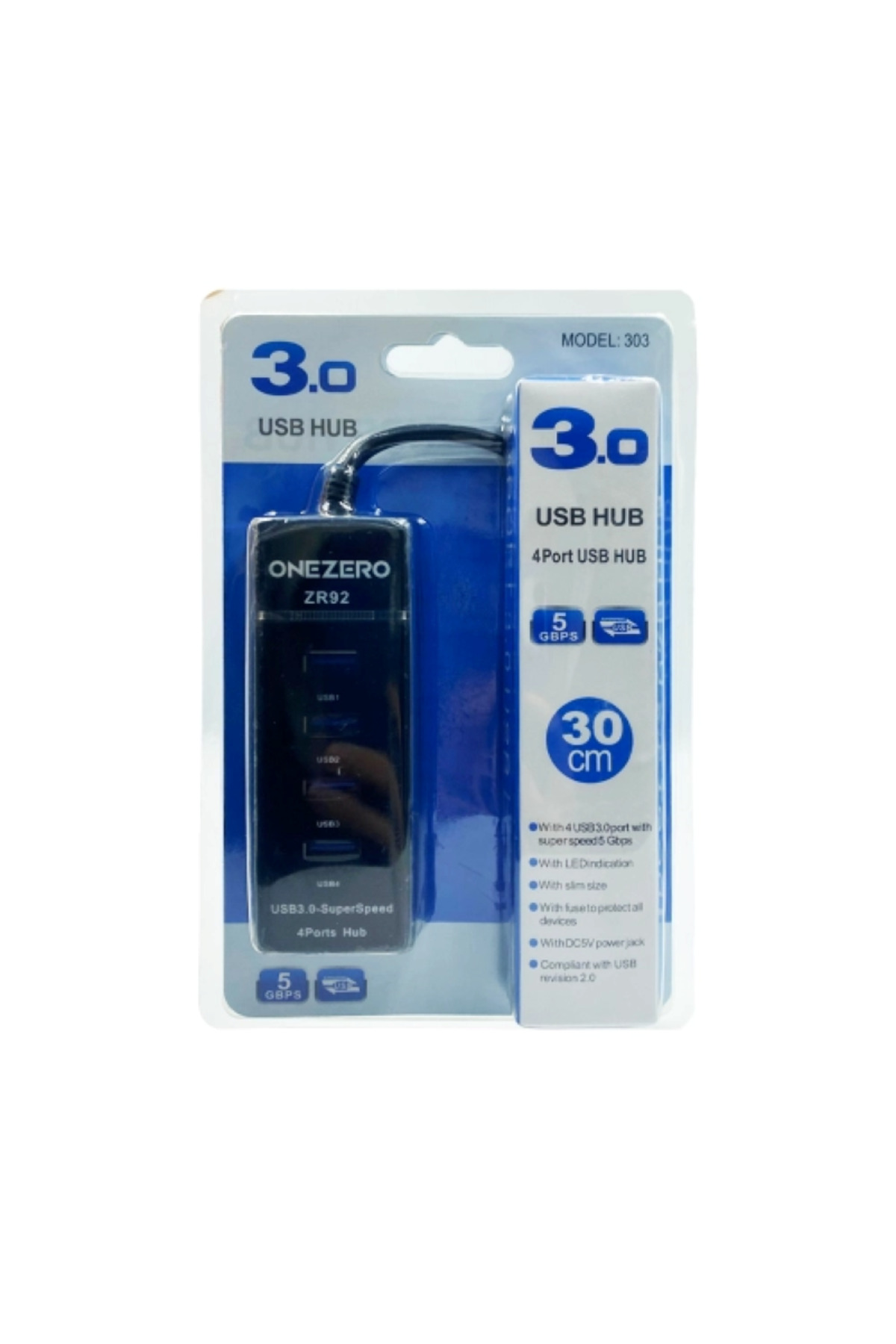 ecocenter Siyah Usb Çoklayıcı 4 Port | 3.0 | 30cm , Siyah 4 Girişli Port Hub Çoklayıcı, Usb Çoklayıcı
