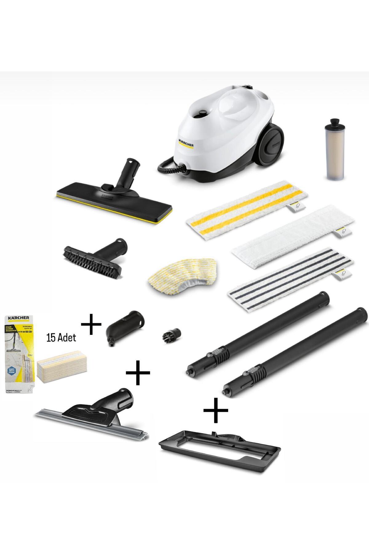 Karcher Sc 3 Easyfix Anniversary (EKSTRALİ) Cam Temizleme Nozülü 15 Mikrofiber Bez Halı Başlığı