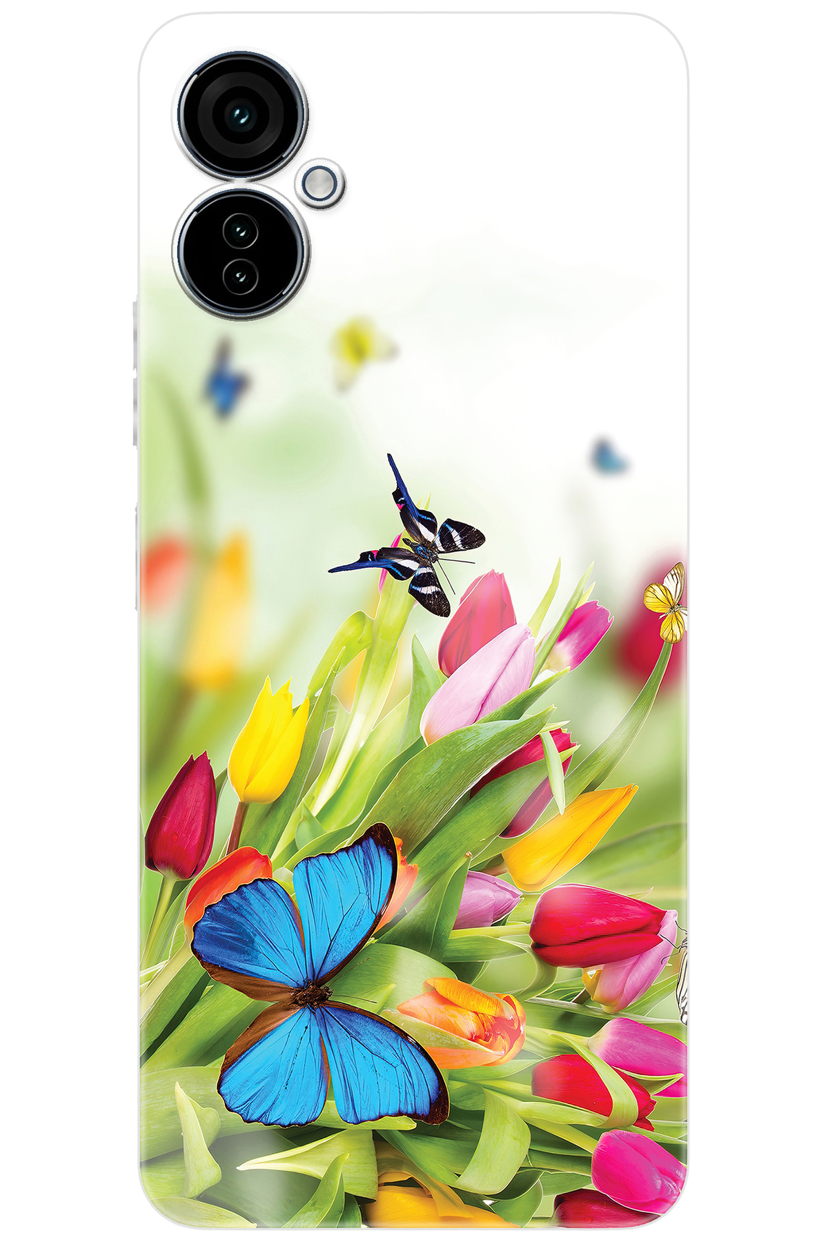 Tecno 19 NEO (CH6i) Compatible Sheath Pattern Printed Silicone Butterflies NGO:542 CP-A4K1iMonth