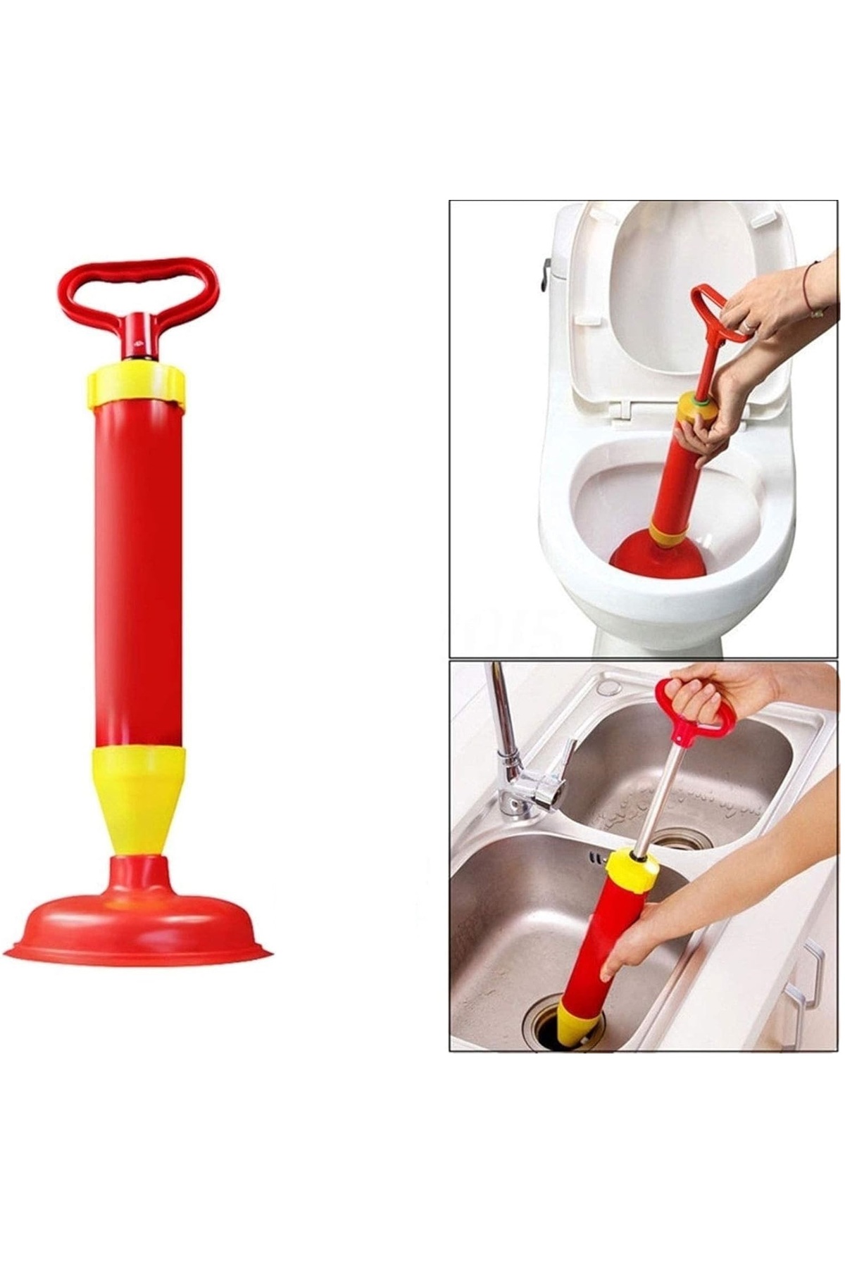 Wc Tuvalet Tıkanıklığı açma Pompası Kauçuk piston Klozet pompası lavabo gider açıcı Pompa