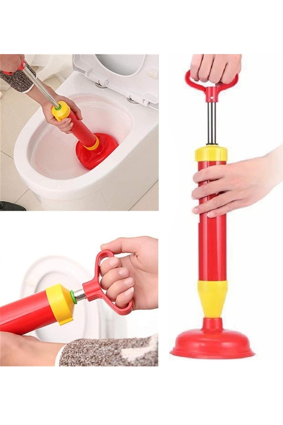 Wc Tuvalet Tıkanıklığı açma Pompası Kauçuk piston Klozet pompası lavabo gider açıcı Pompa