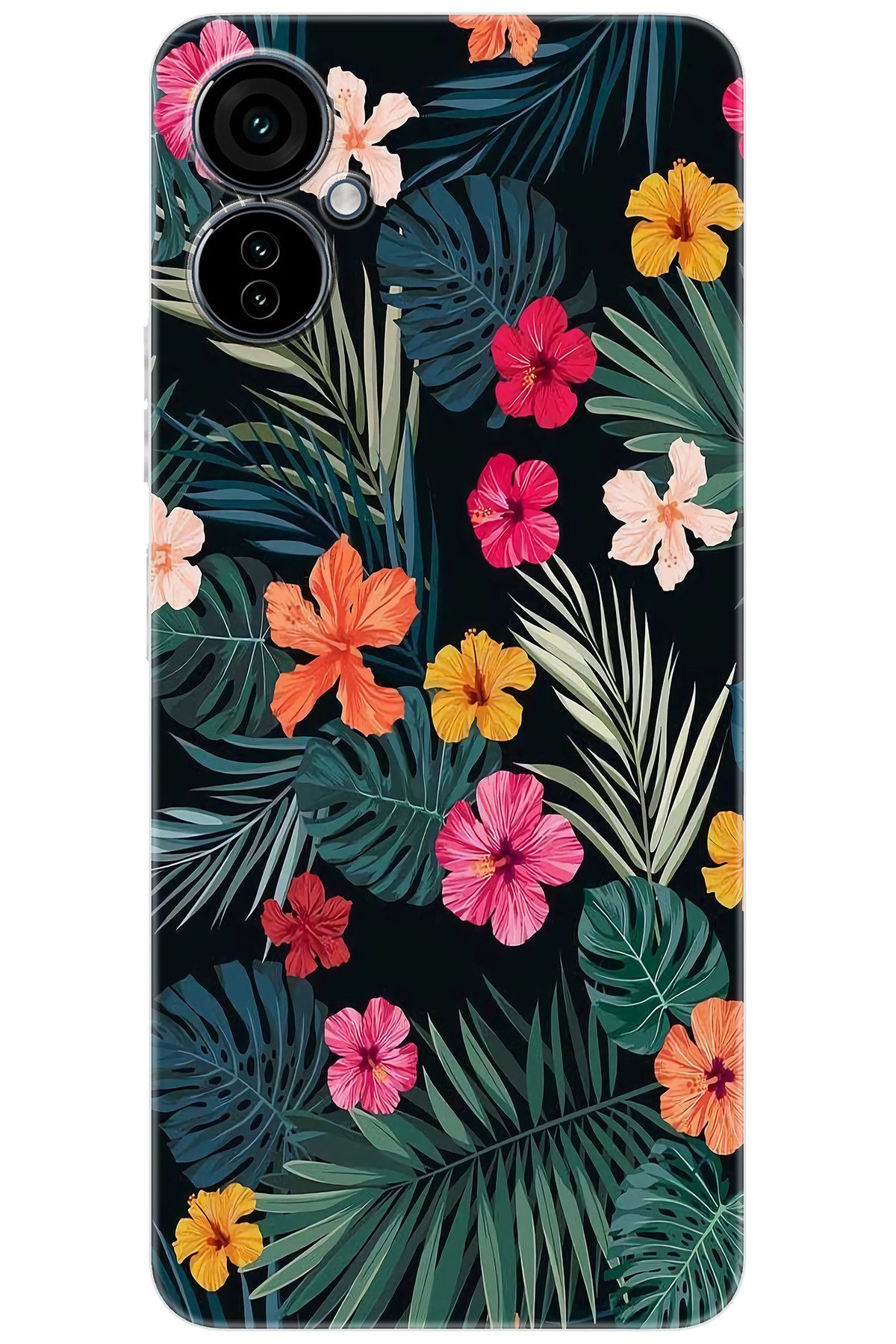 Tecno 19 NEO (CH6i) Compatible Sheath Pattern Printed Silicone Flowers NGO:632 CP-Lesd4uu