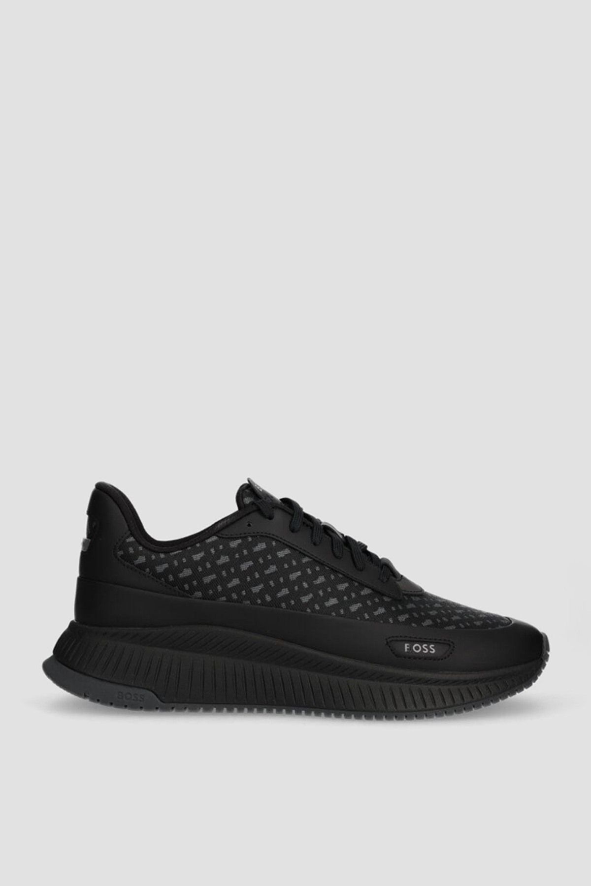 BOSS - Men's Casual Black Sneaker With Lace-up Non-Slip Sole