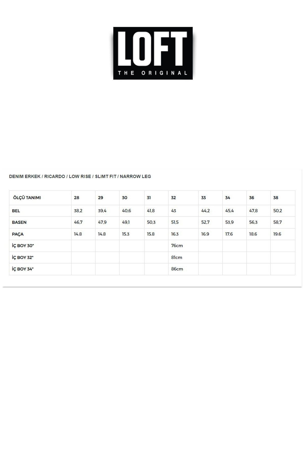 Loft size sales chart jeans