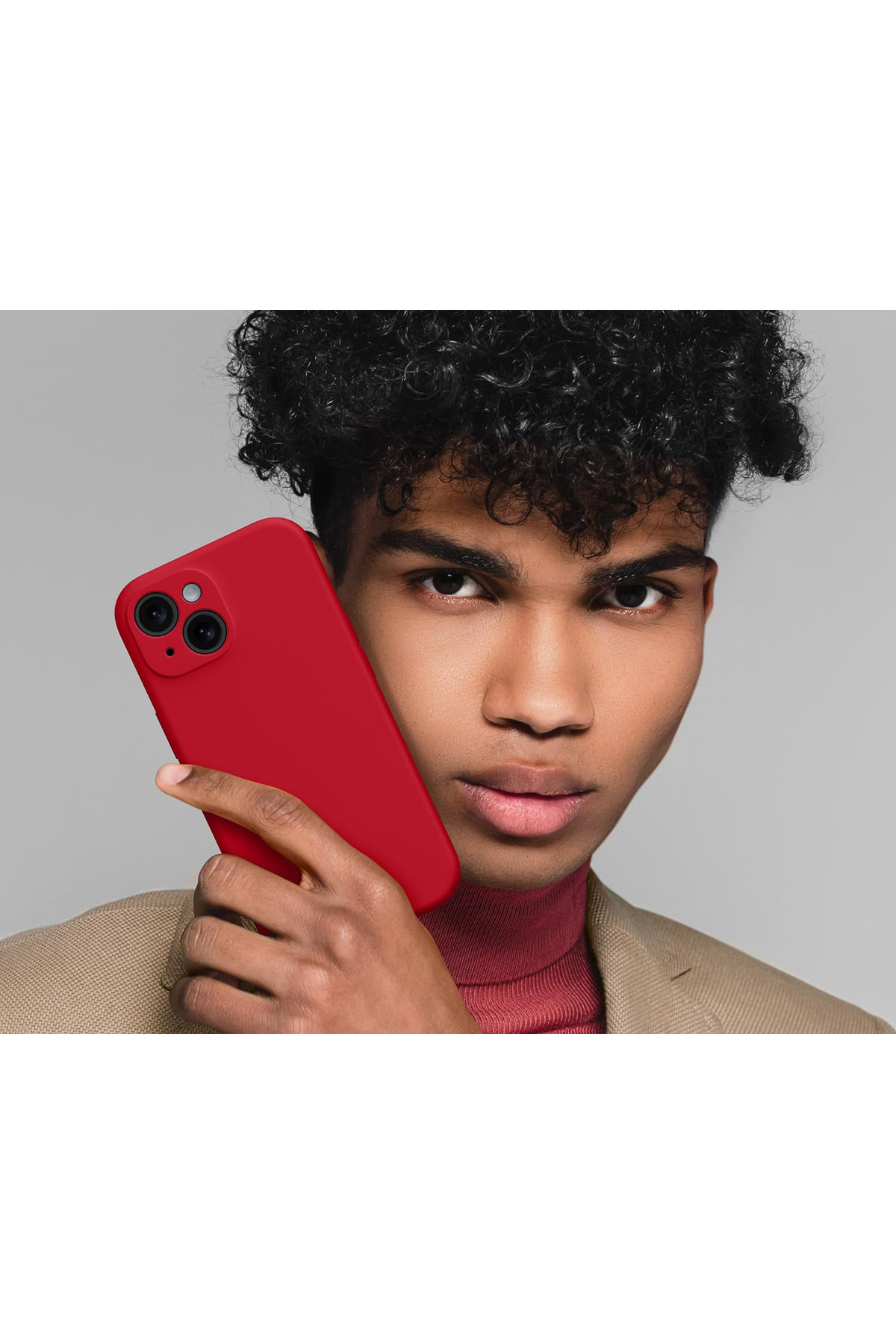 İphone 13 Uyumlu Içi Kadifeli Kamera Korumalı Lansman Kılıf 5