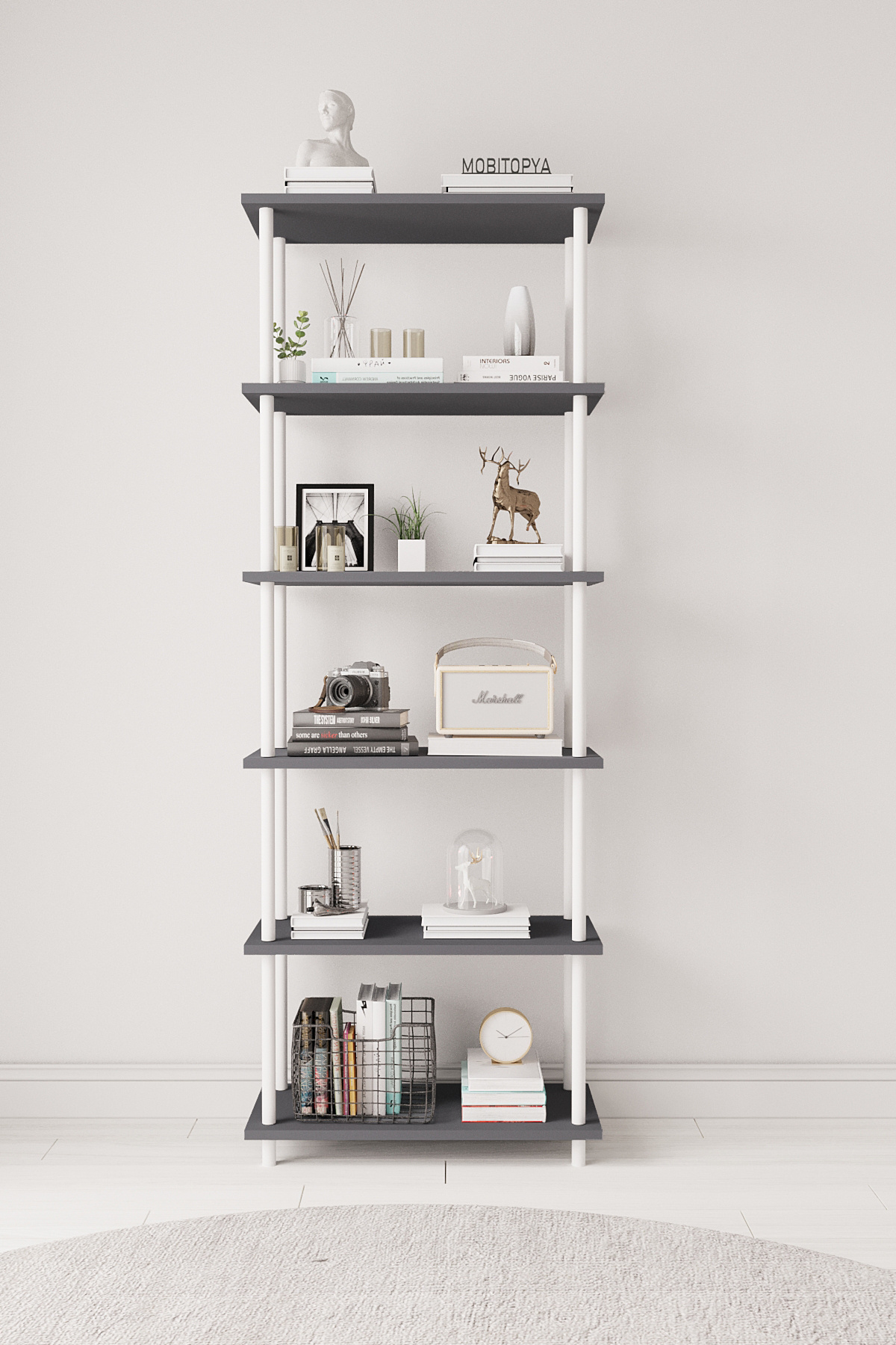 Flip Rate 65 Cm Anthracite Library Bd 65*177*29 Cm