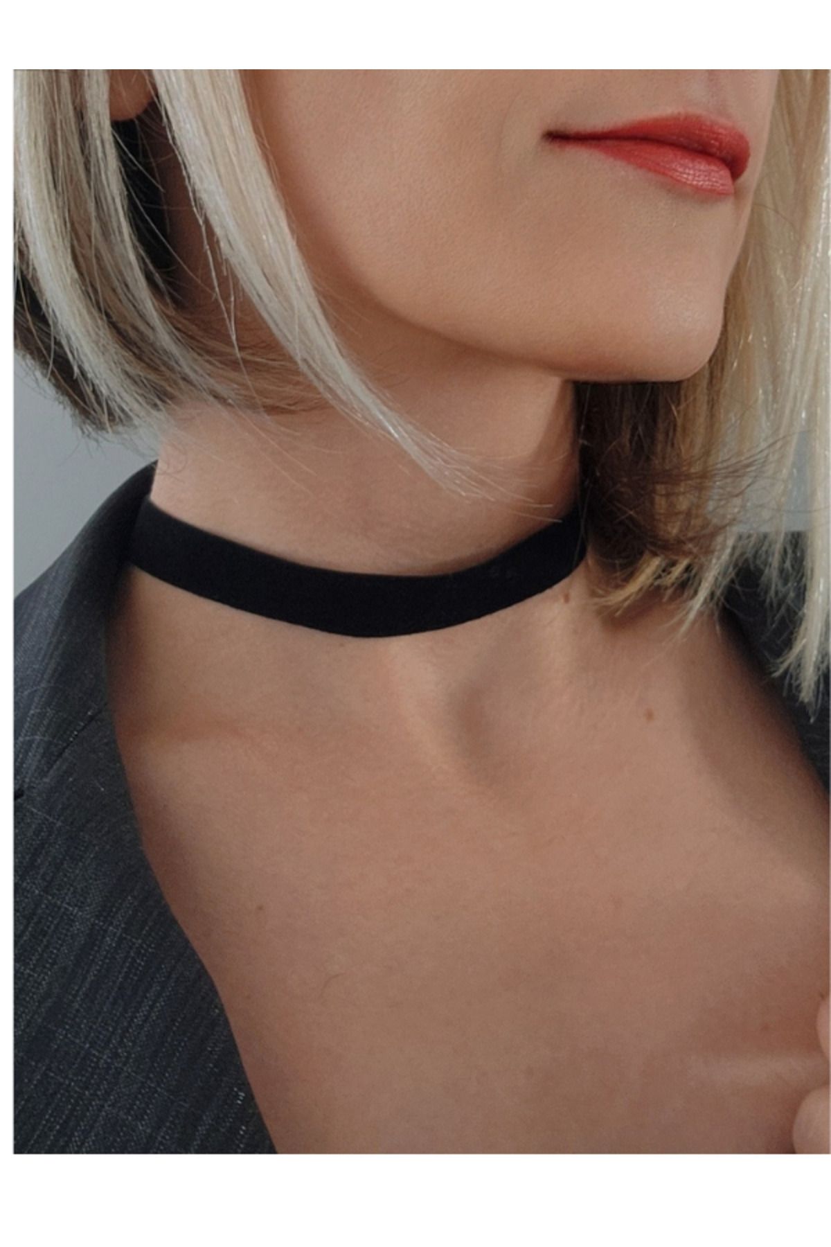 Eva Takı-Bohemian Velvet Black Collar Choker Necklace 1