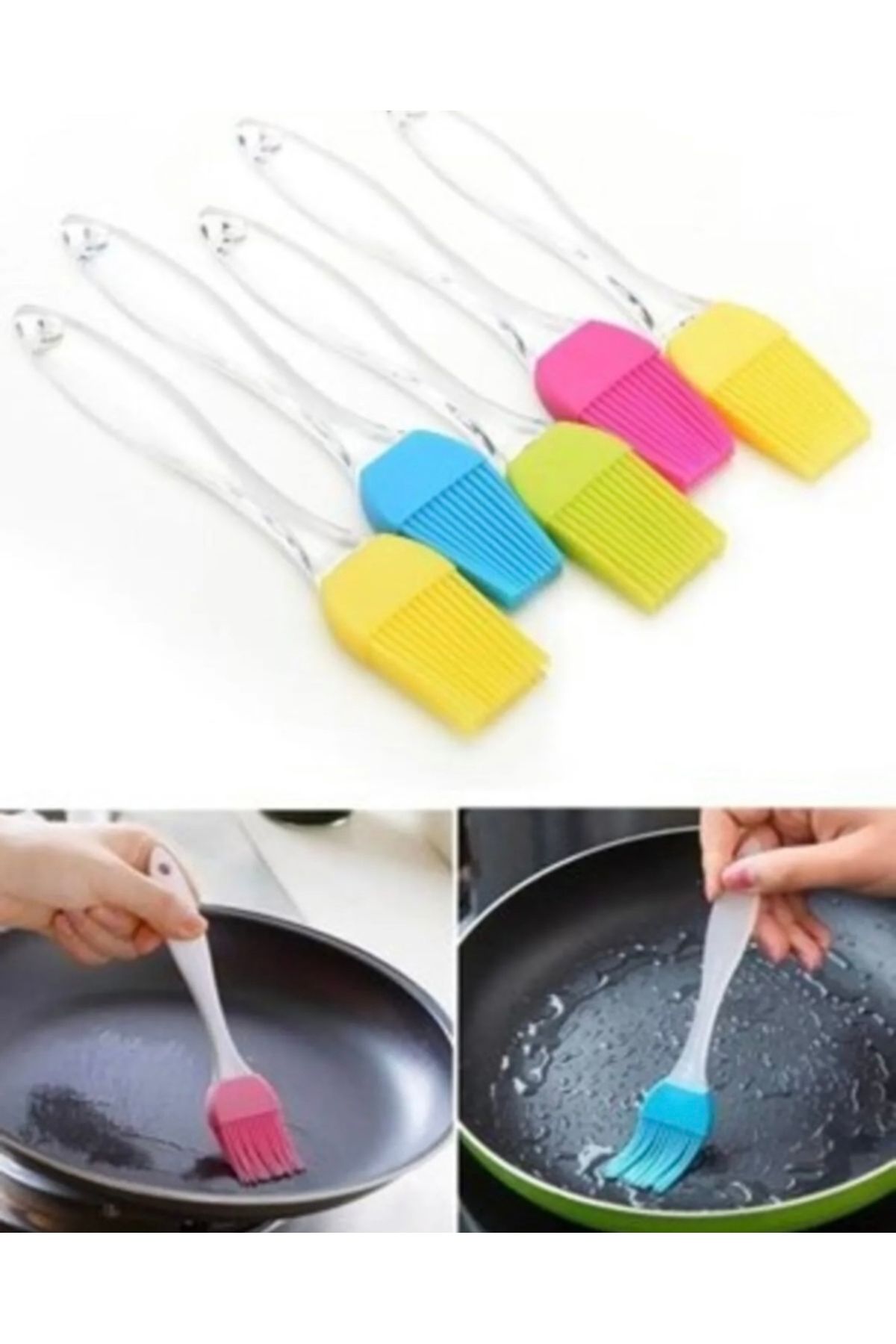 AKTEZ-EL Silikon Yumurta Fırçası Yumurta Sürme Fırçası 22 Cm