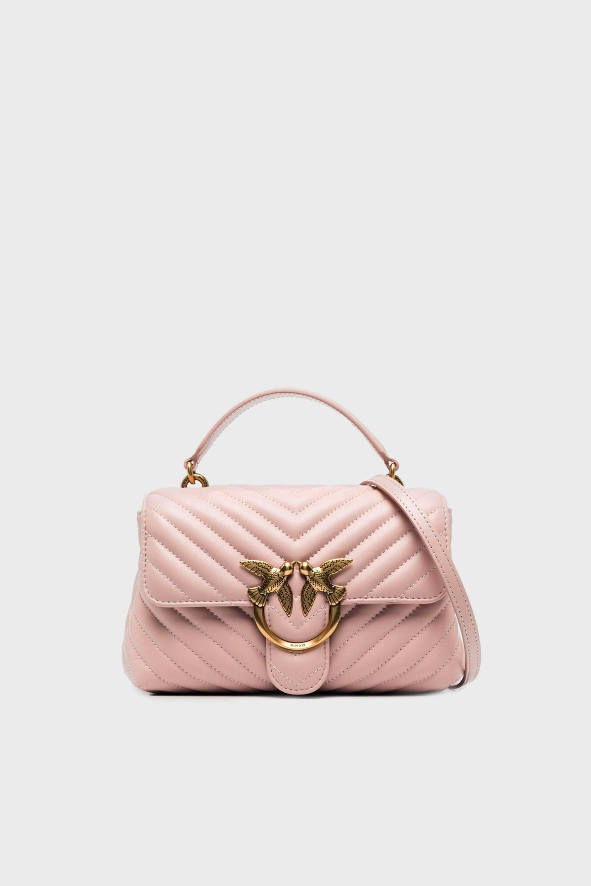 PİNKO-Tasche aus echtem Leder mit Pinko-Logo und abnehmbarem Kettenriemen 100044   A0GK O81Q 1