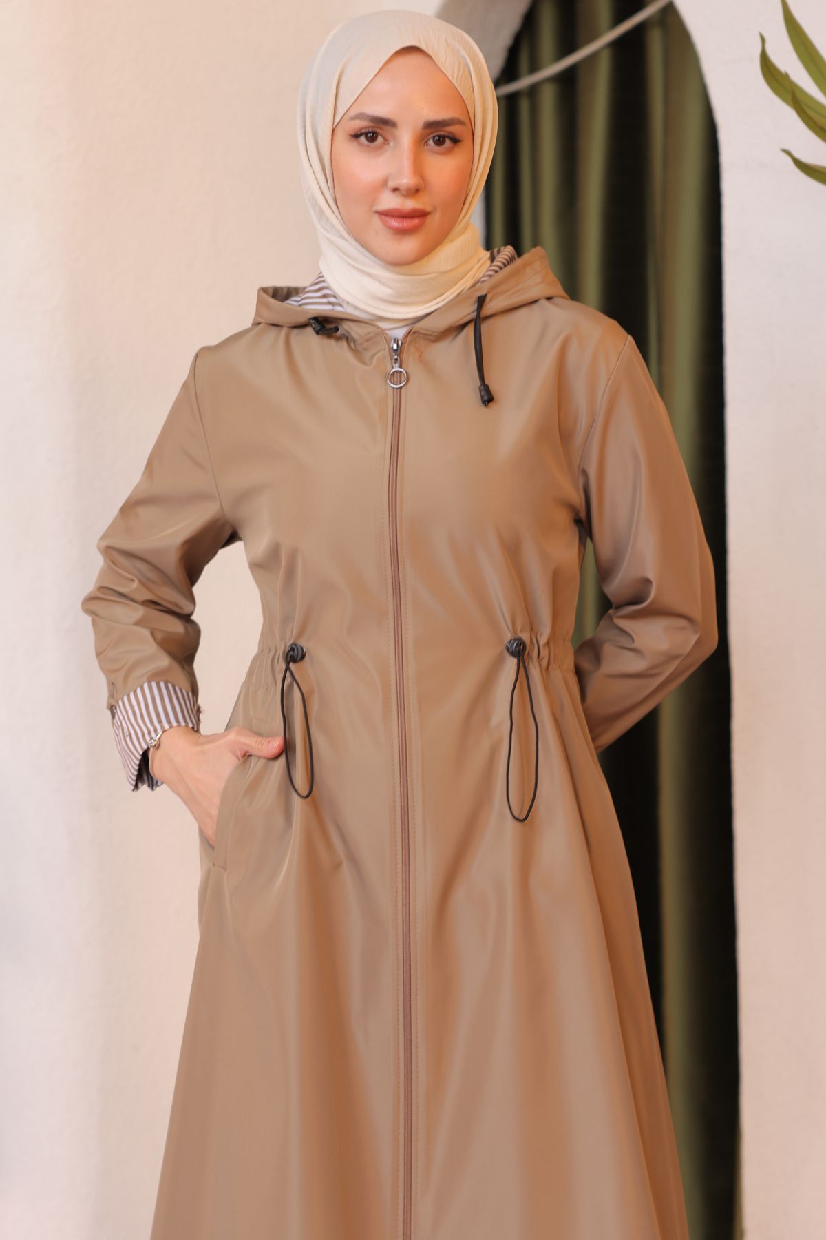 benguen-2060 Saison-Trenchcoat Beige 2