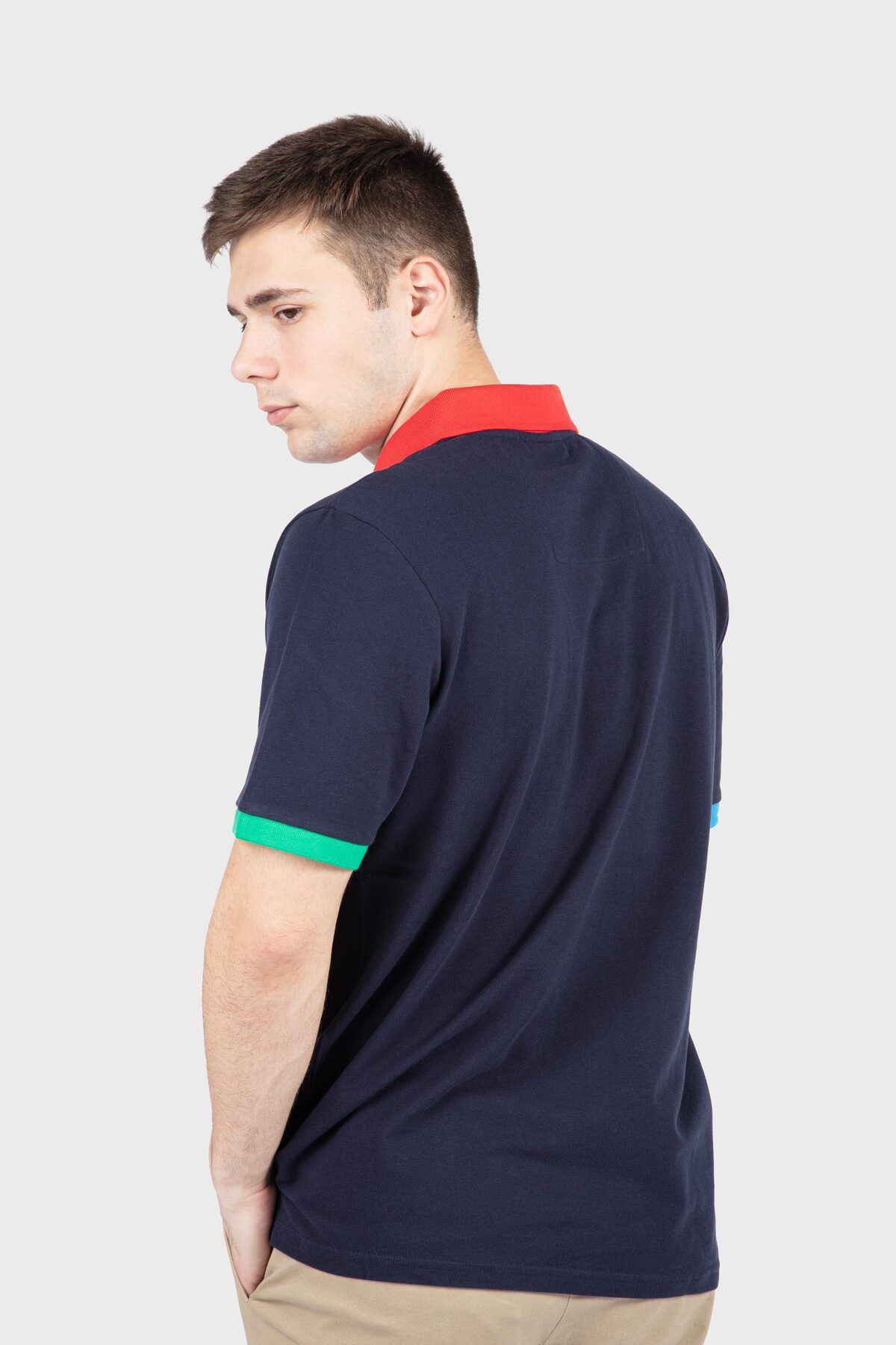 Nautica Navy Blue Men's Polo Collar T-Shirt N1K01286 - Trendyol