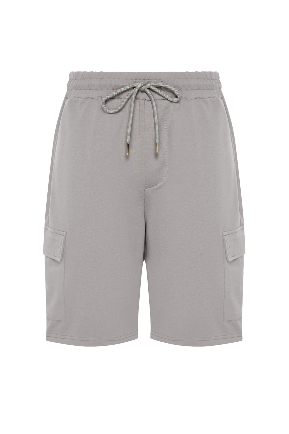 Trendyol Collection-Šedé oversize šortky se skrytou šňůrkou a gumovým pasem – kapsa na náklad, s označením TMNSS24SR00018 7